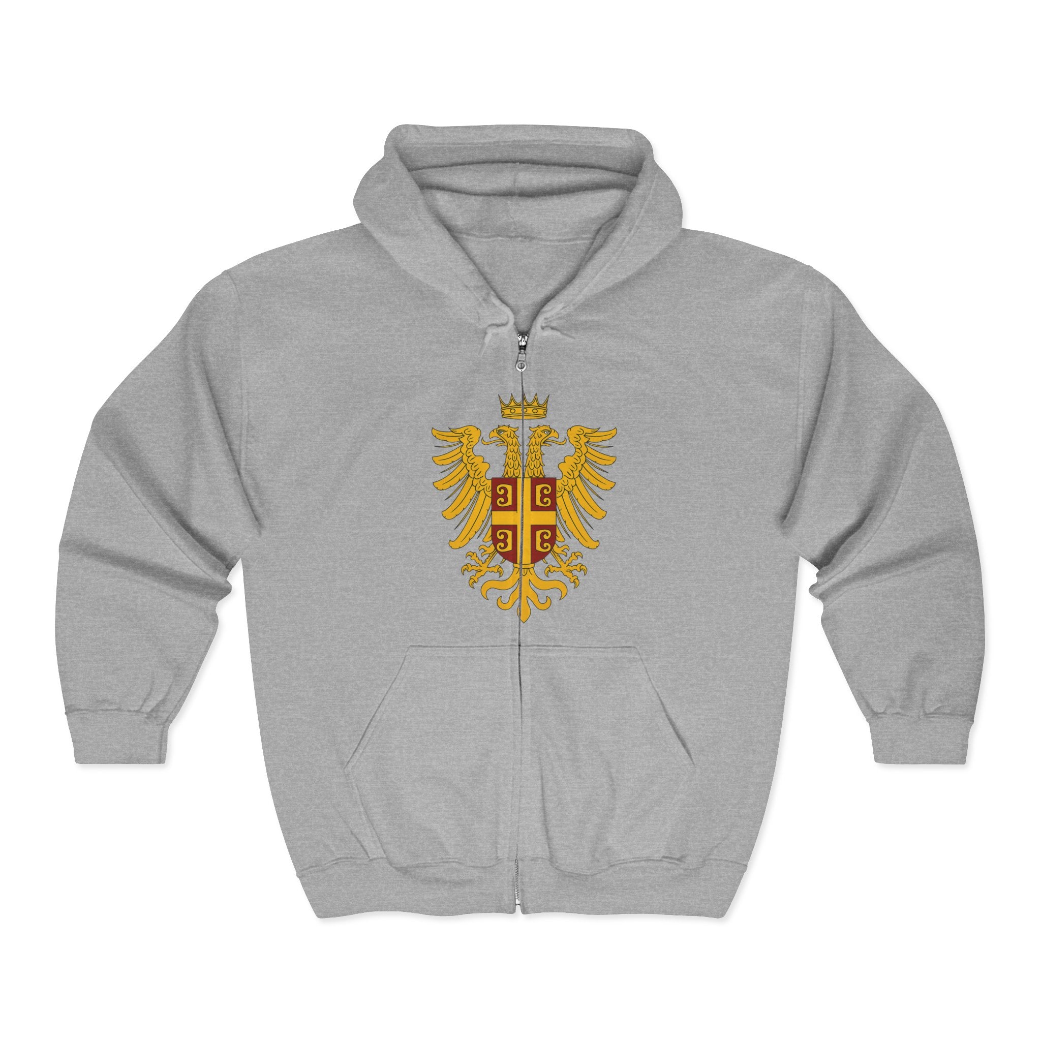 Byzantine Eagle Royal Crest Full Zip Up Hoodie
