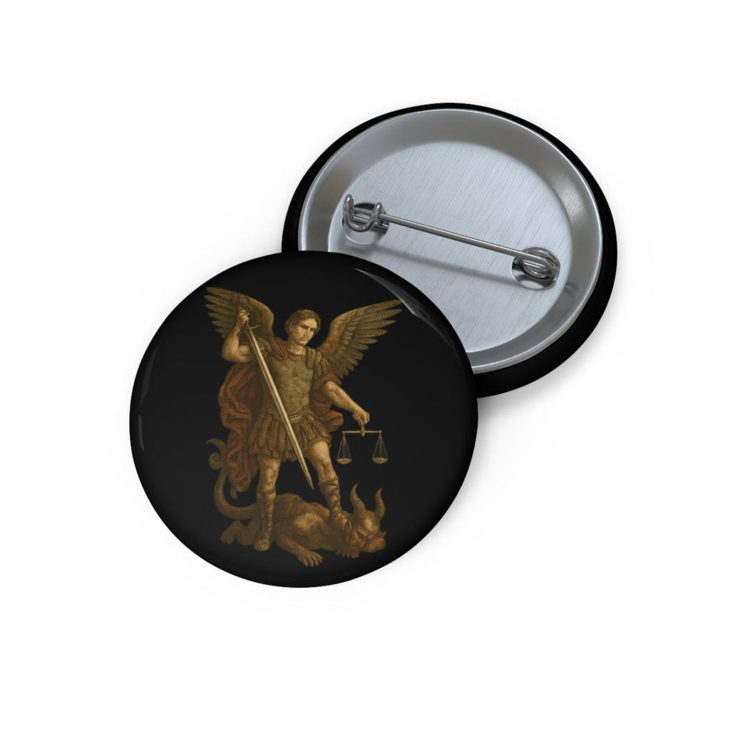 Michael The Arch Angel Custom Pin Buttons
