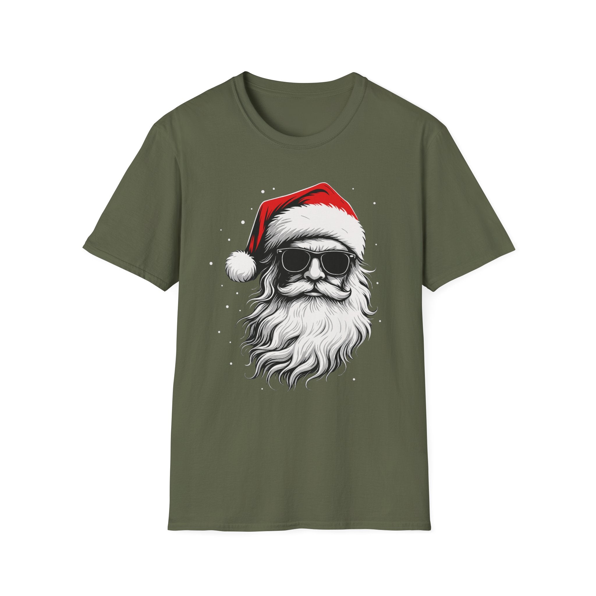 Santa with Sunglasses T-Shirt | Funny Christmas Tee | Cool Holiday Shirt