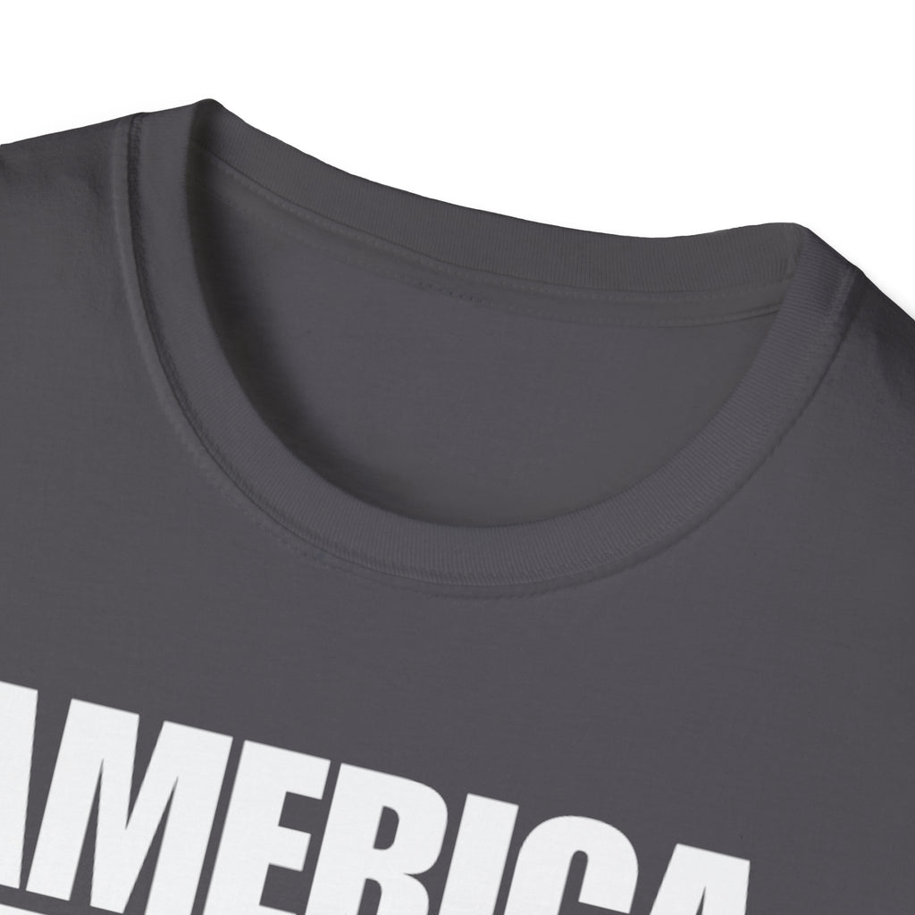 America First American Flag Softstyle Cotton Shirt T-Shirt