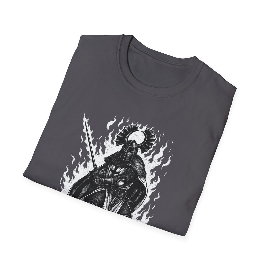 Teutonic Knight With Aura Soft Style Cotton Shirt T-Shirt