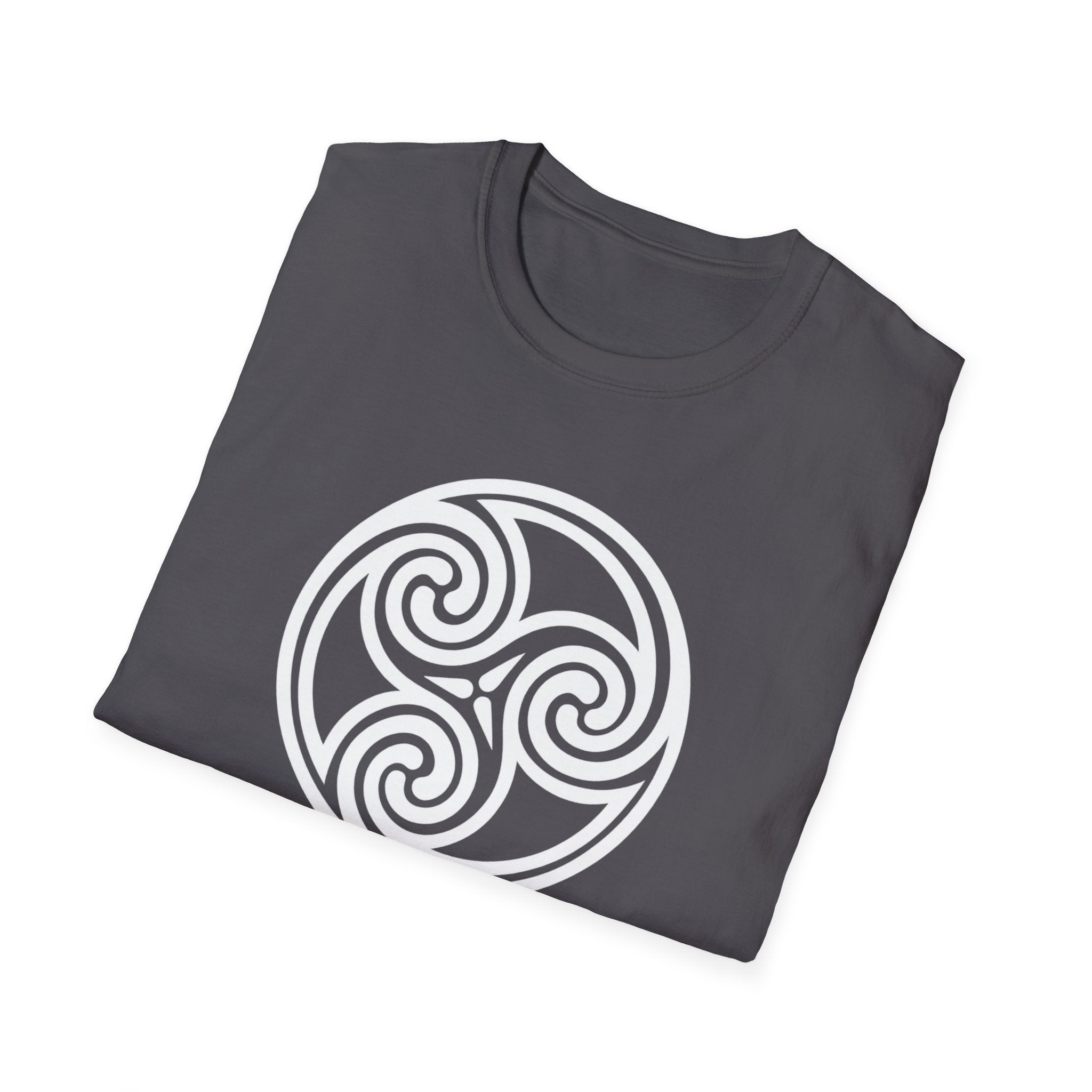 Triskele Trinity Symbol White Design Softstyle T-Shirt