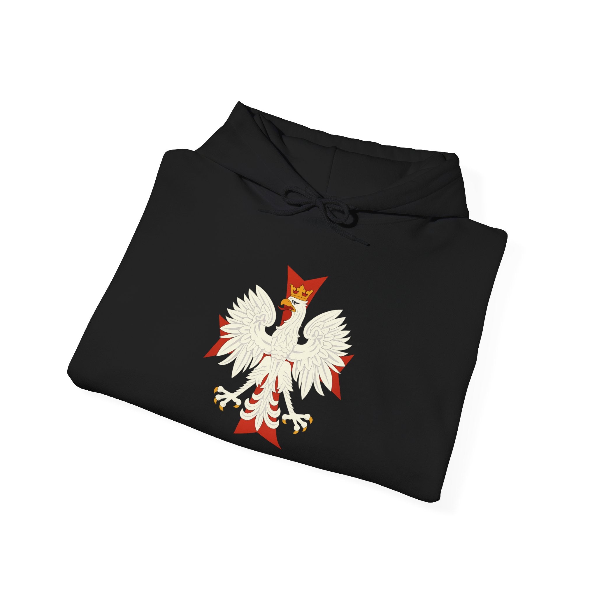 Polish Eagle Cross Pull Over Hoodie Sweatshirt