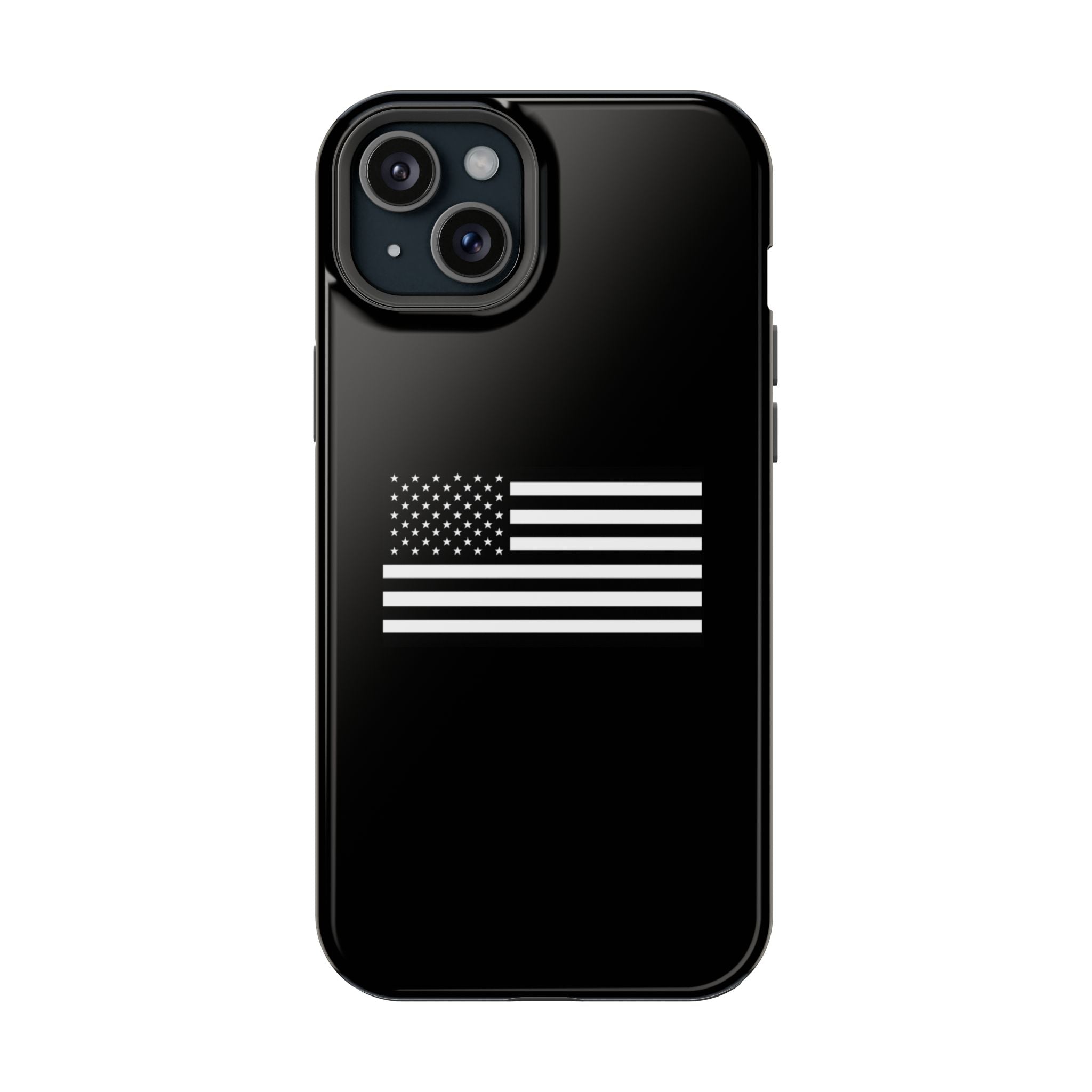 Black and White American Flag Magnetic Impact-Resistant Cases