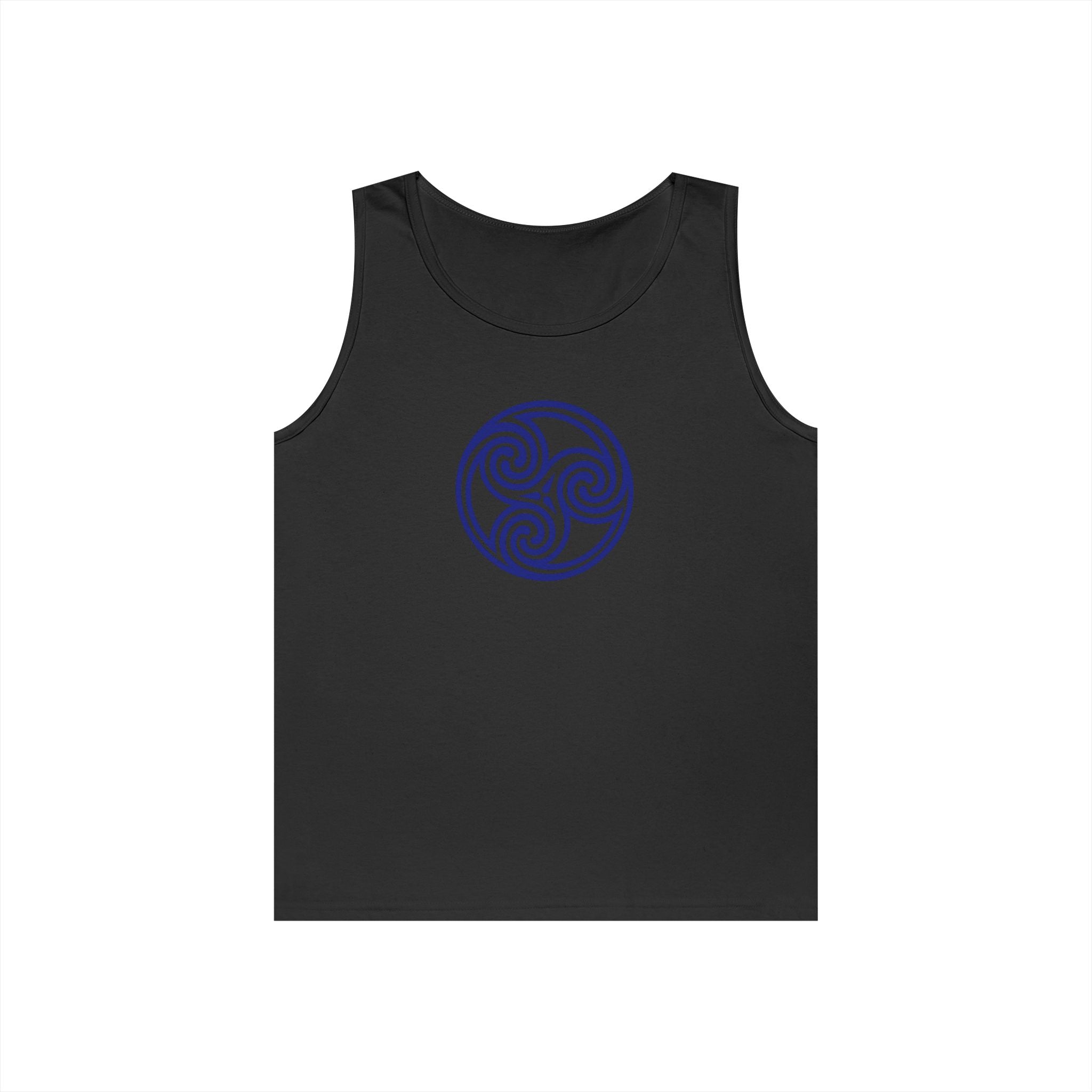 Celtic Spiral Triskele Symbol Blue Unisex Tank Top