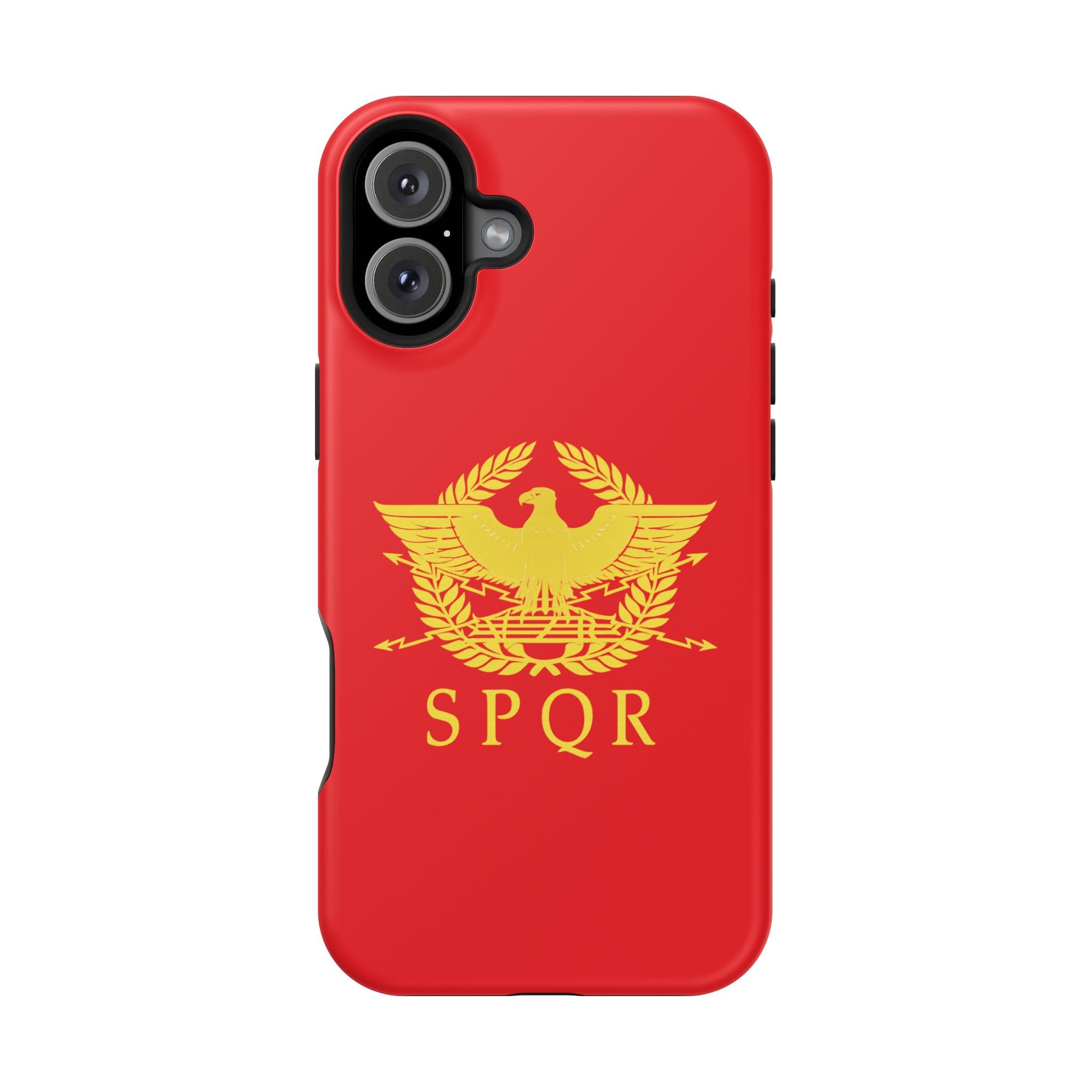 SPQR Gold Roman Eagle Symbol Red Magnetic Impact-Resistant Cases