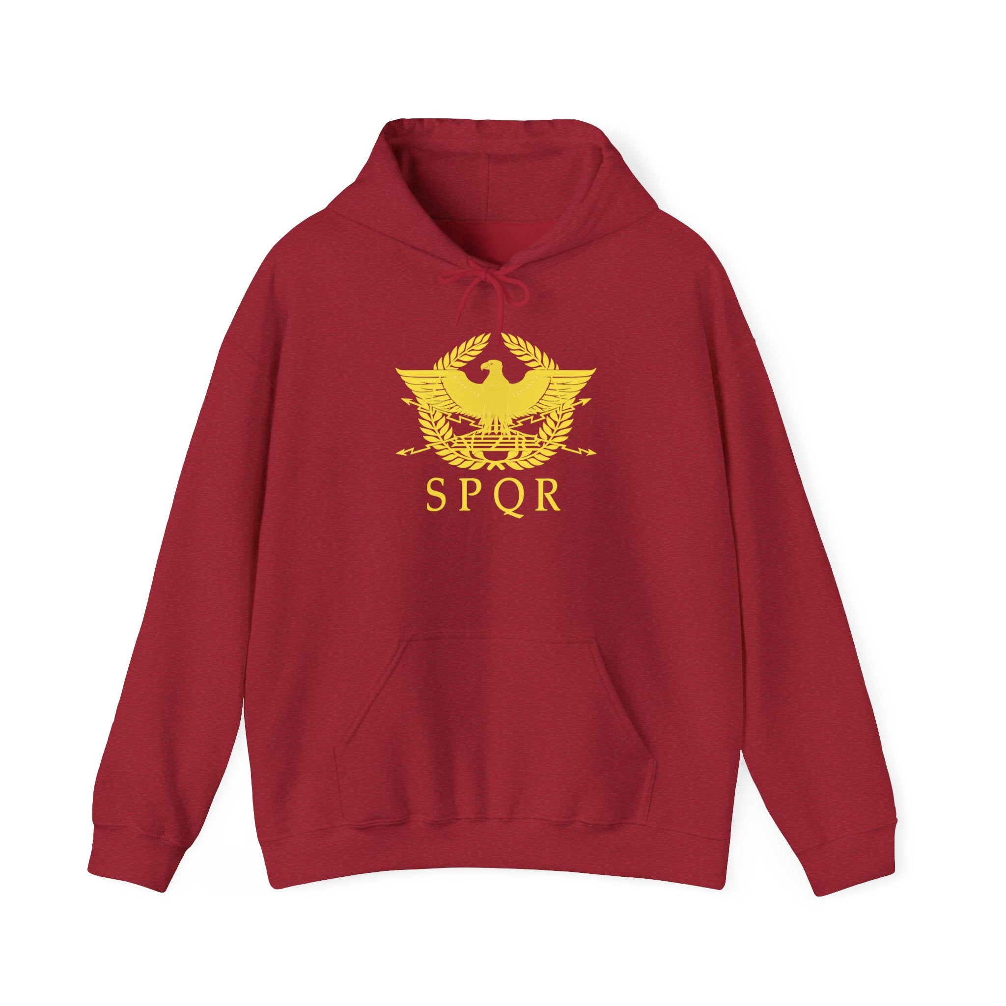 Roman SPQR Eagle Graphic Pull Over Hoodie Sweatshirt