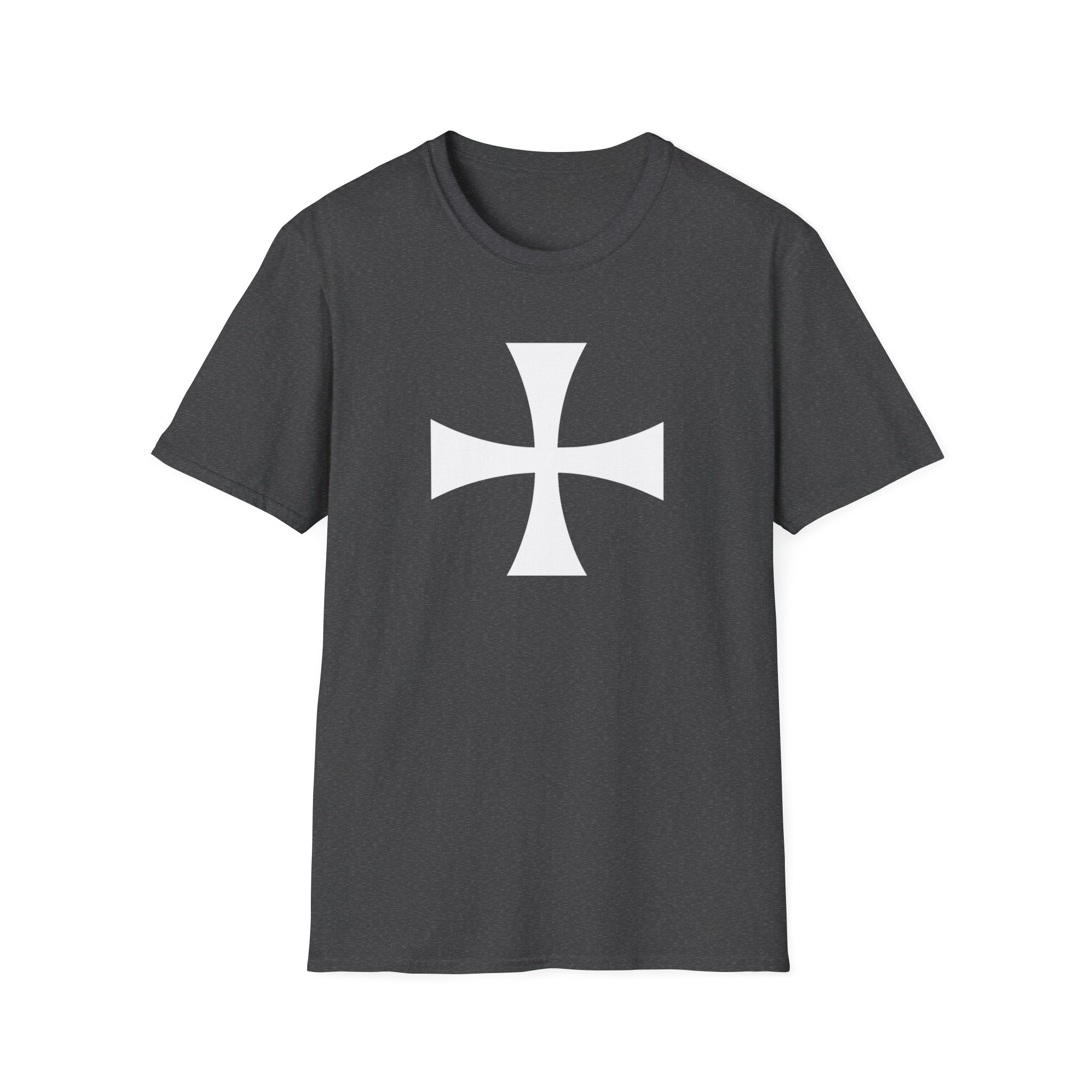 Teutonic Cross White Softstyle Cotton T-Shirt