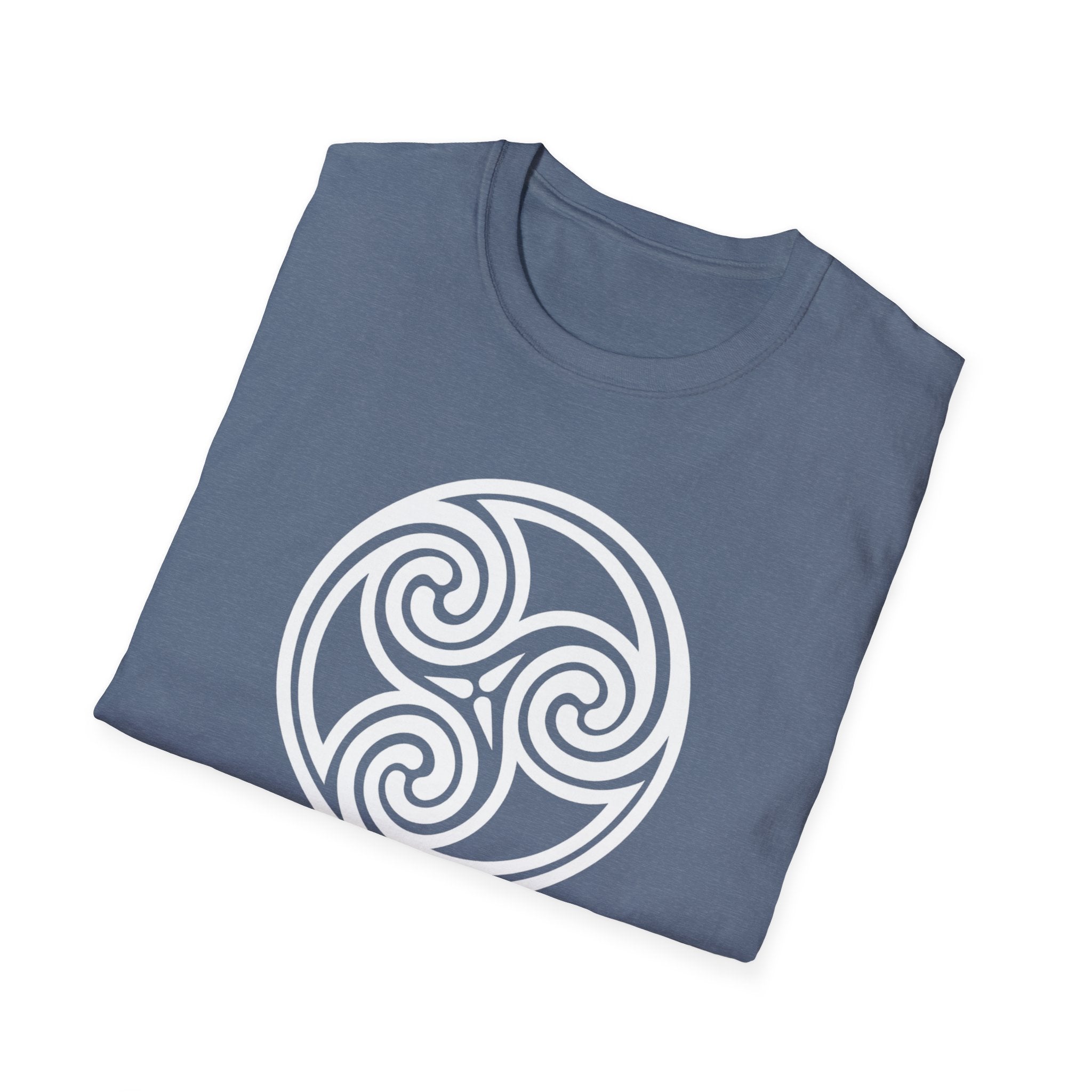 Triskele Trinity Symbol White Design Softstyle T-Shirt