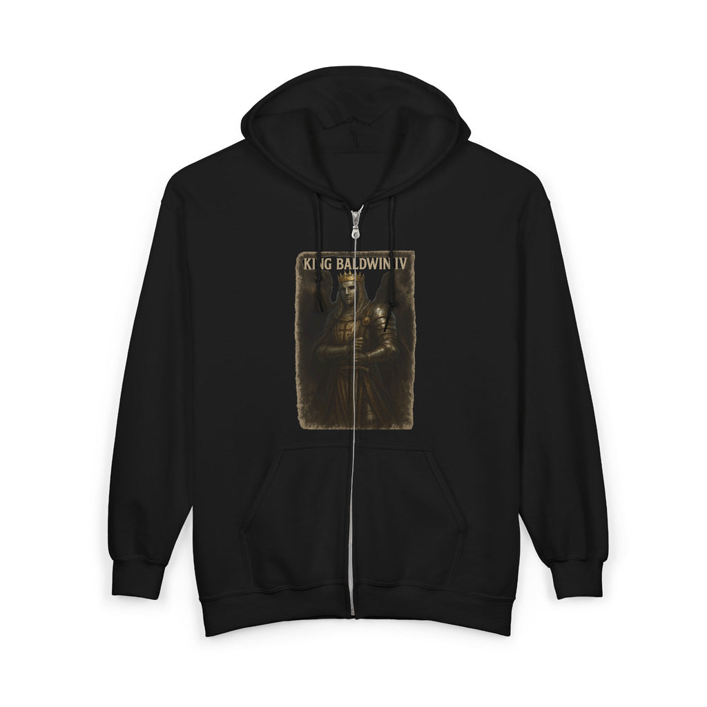 King Baldwin IV Full Zip Hoodie, King Baldwin IV Vintage Style Hoodie