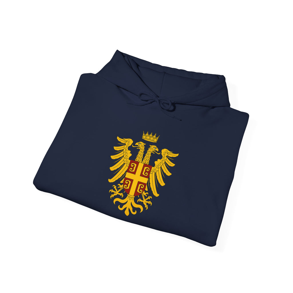 Byzantine Eagle Crest Graphic Pull Over Hoodie Sweatshirt