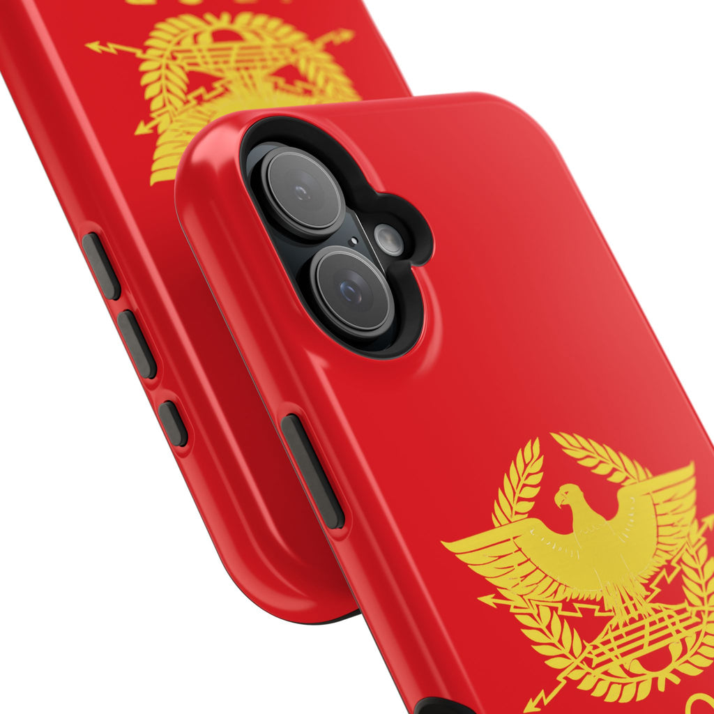 SPQR Gold Roman Eagle Symbol Red Magnetic Impact-Resistant Cases