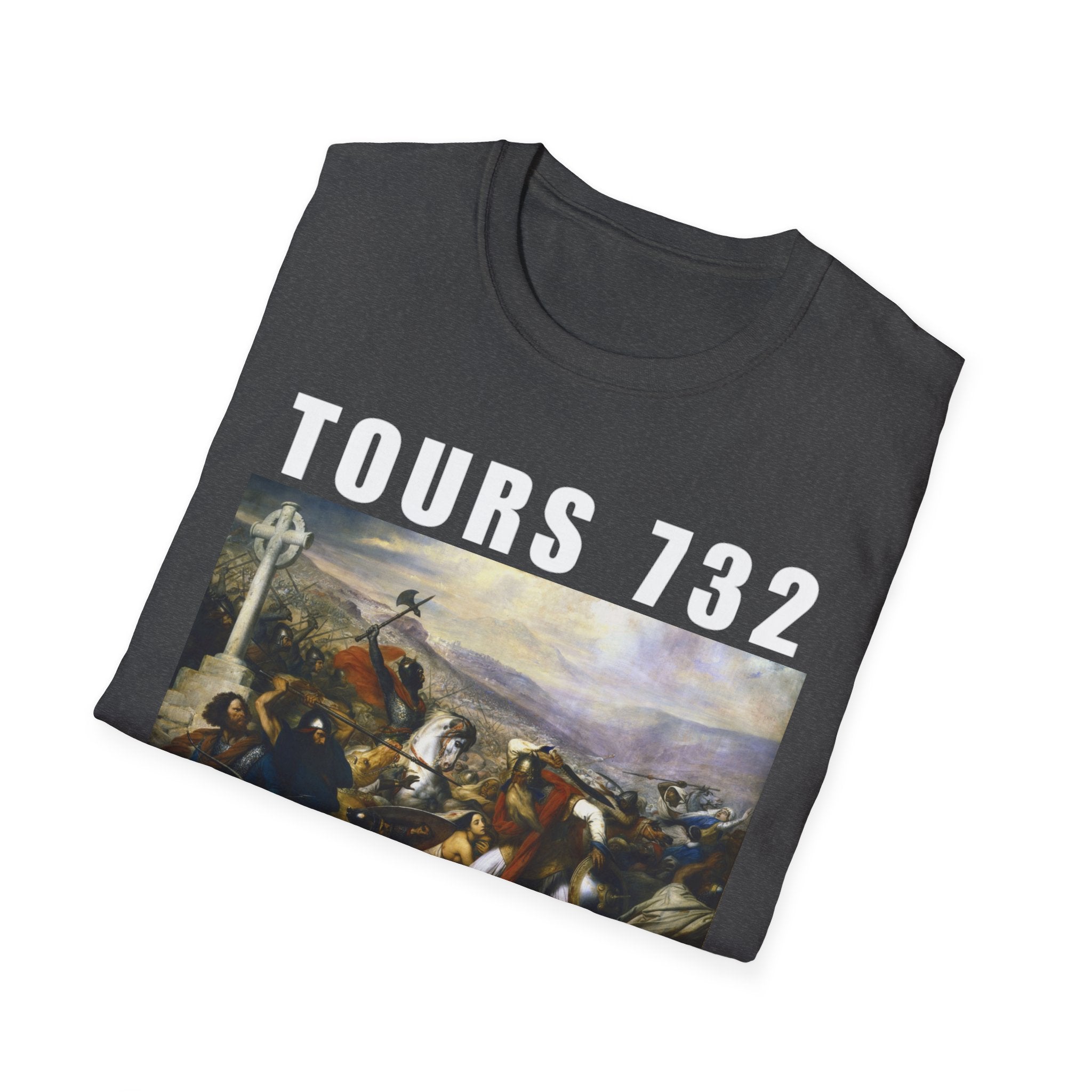 Battle of Tours 732 T-Shirt, Battle of Tours Charles De Steuben Painting Shirt, Crusader Art Shirt