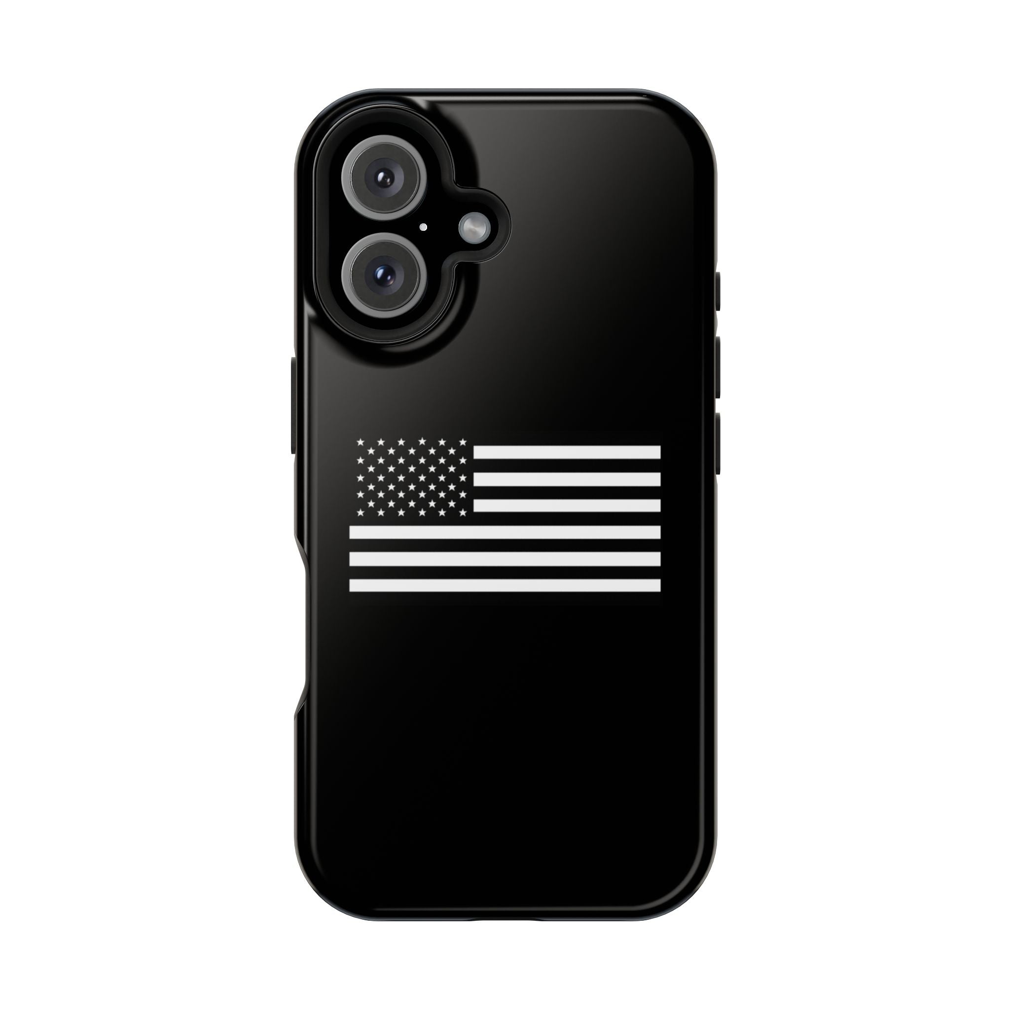 Black and White American Flag Magnetic Impact-Resistant Cases