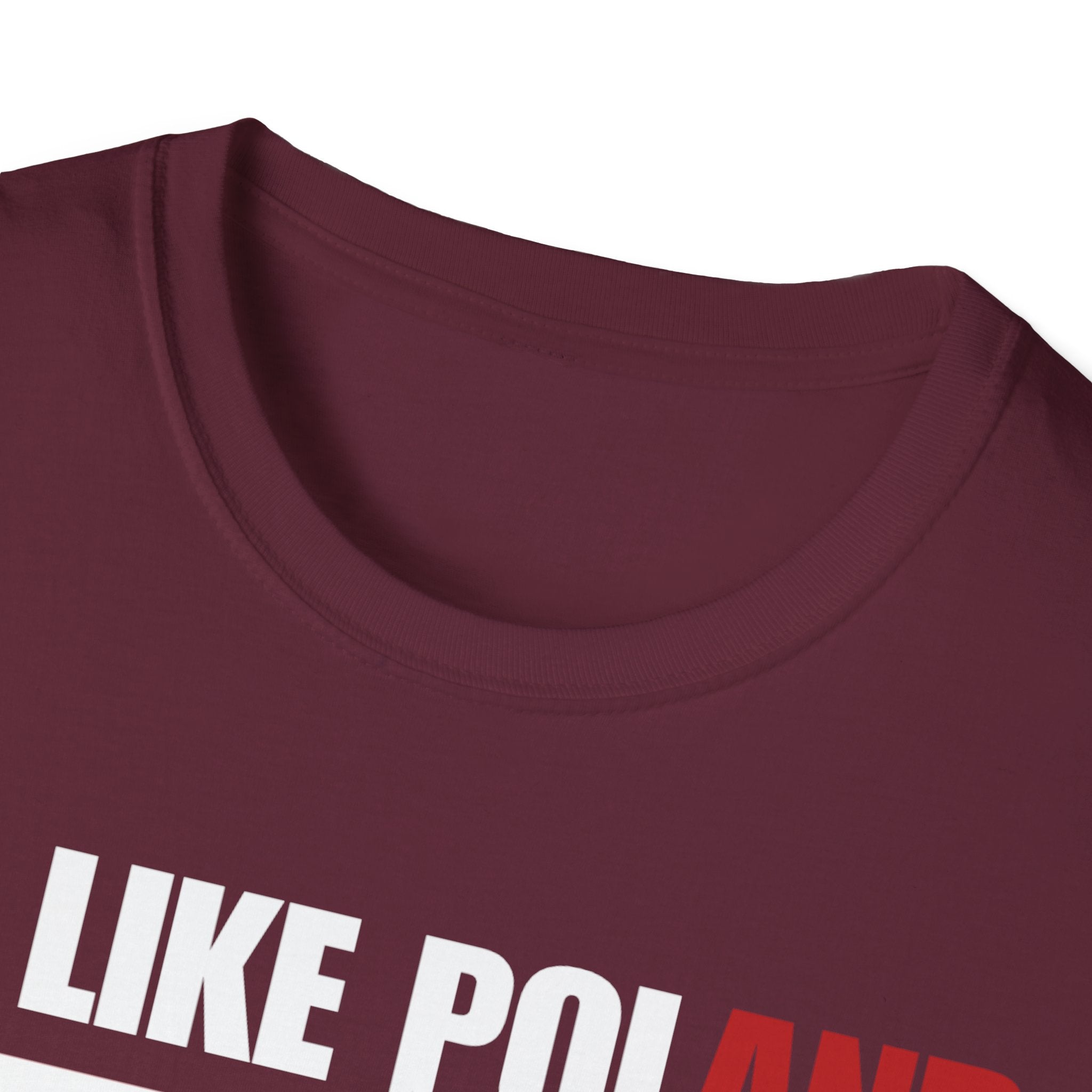 Be Like Poland Winged Hussar Front, Polish Eagle Cross Back Heavy Cotton Softstyle T-Shirt Softstyle Tee