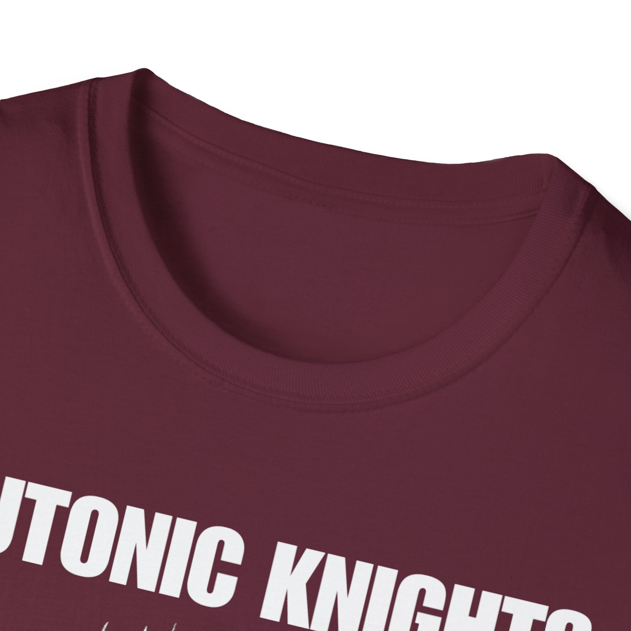 Teutonic Knights Front and Back White Teutonic Cross Graphic Softstyle Cotton Shirt T-Shirt