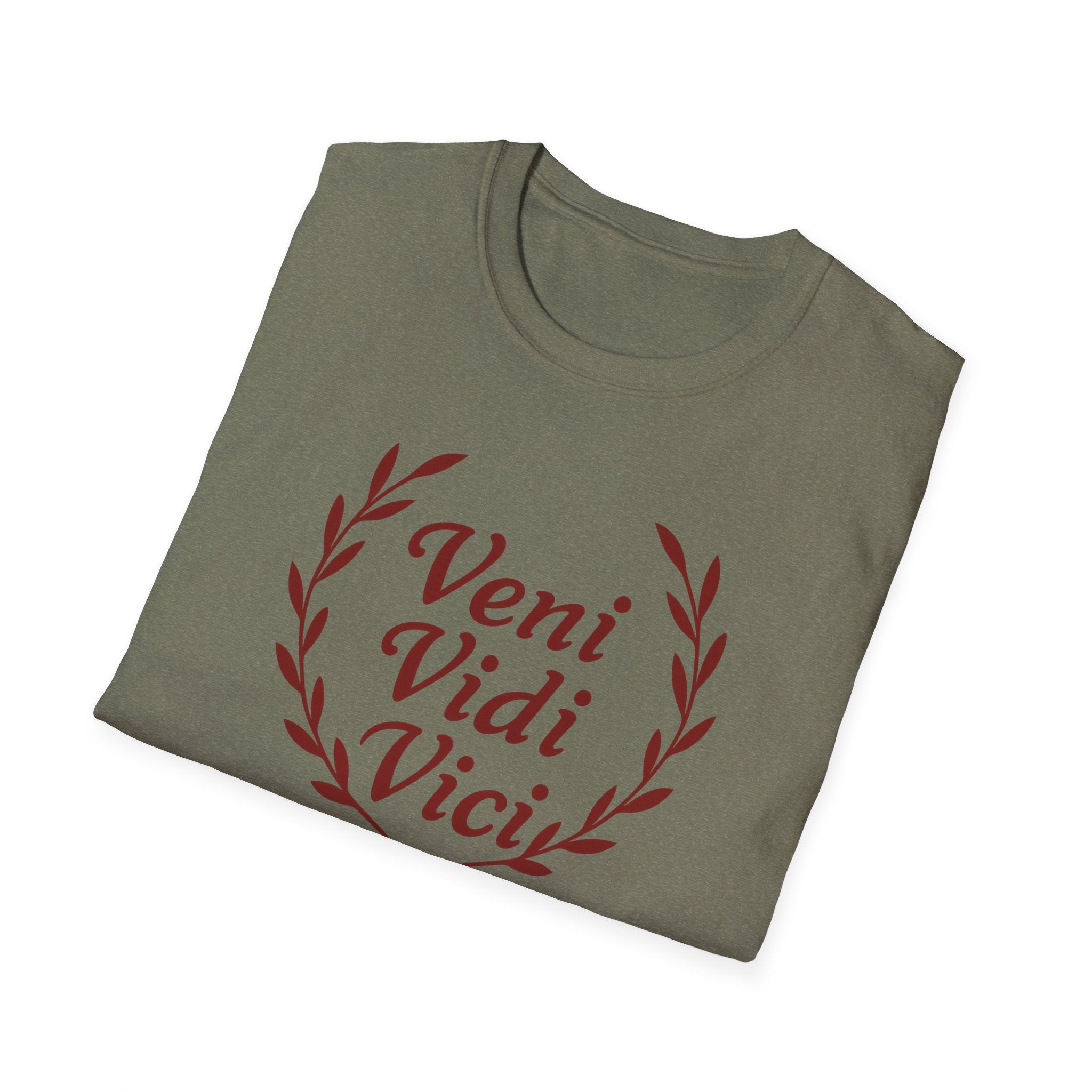 Veni Vidi Vici Red Design Softstyle T-Shirt