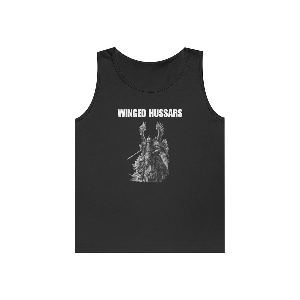 Winged Hussar White Design Heavy Cotton Tank Top