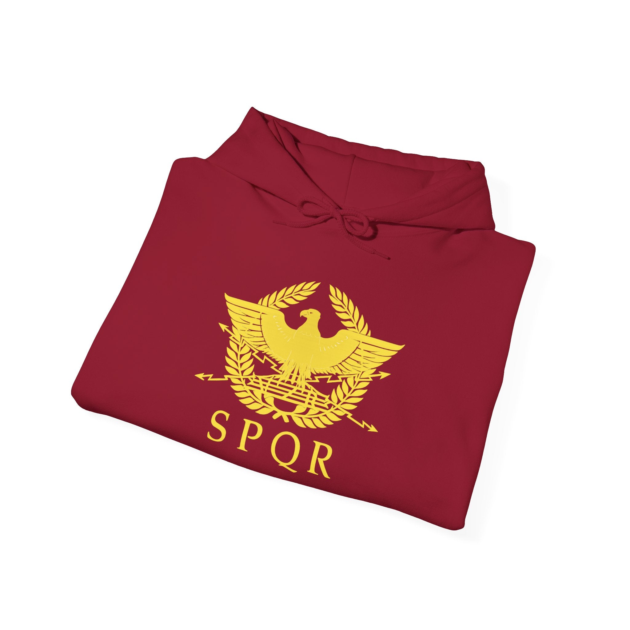 Roman SPQR Eagle Graphic Pull Over Hoodie Sweatshirt