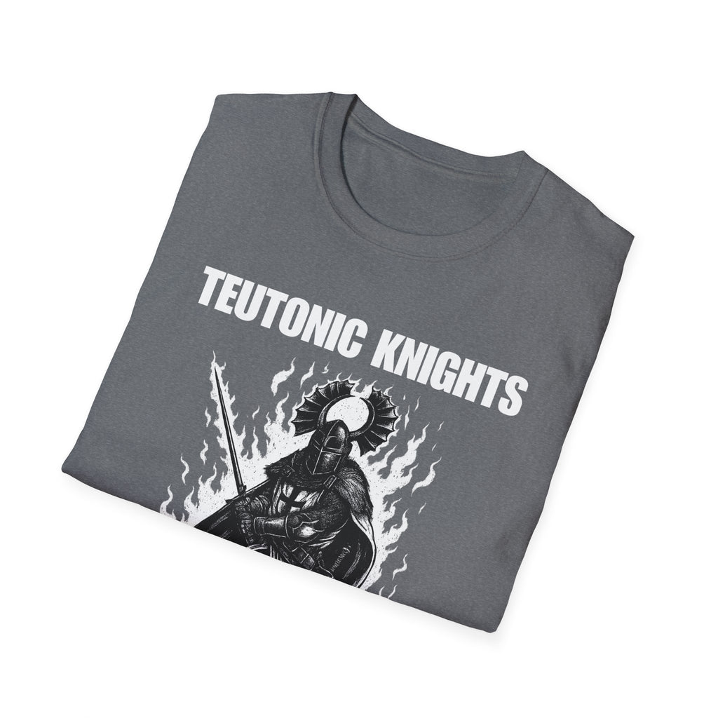 Teutonic Knight With Aura and "Teutonic Knights" Text Soft Style Cotton Shirt T-Shirt