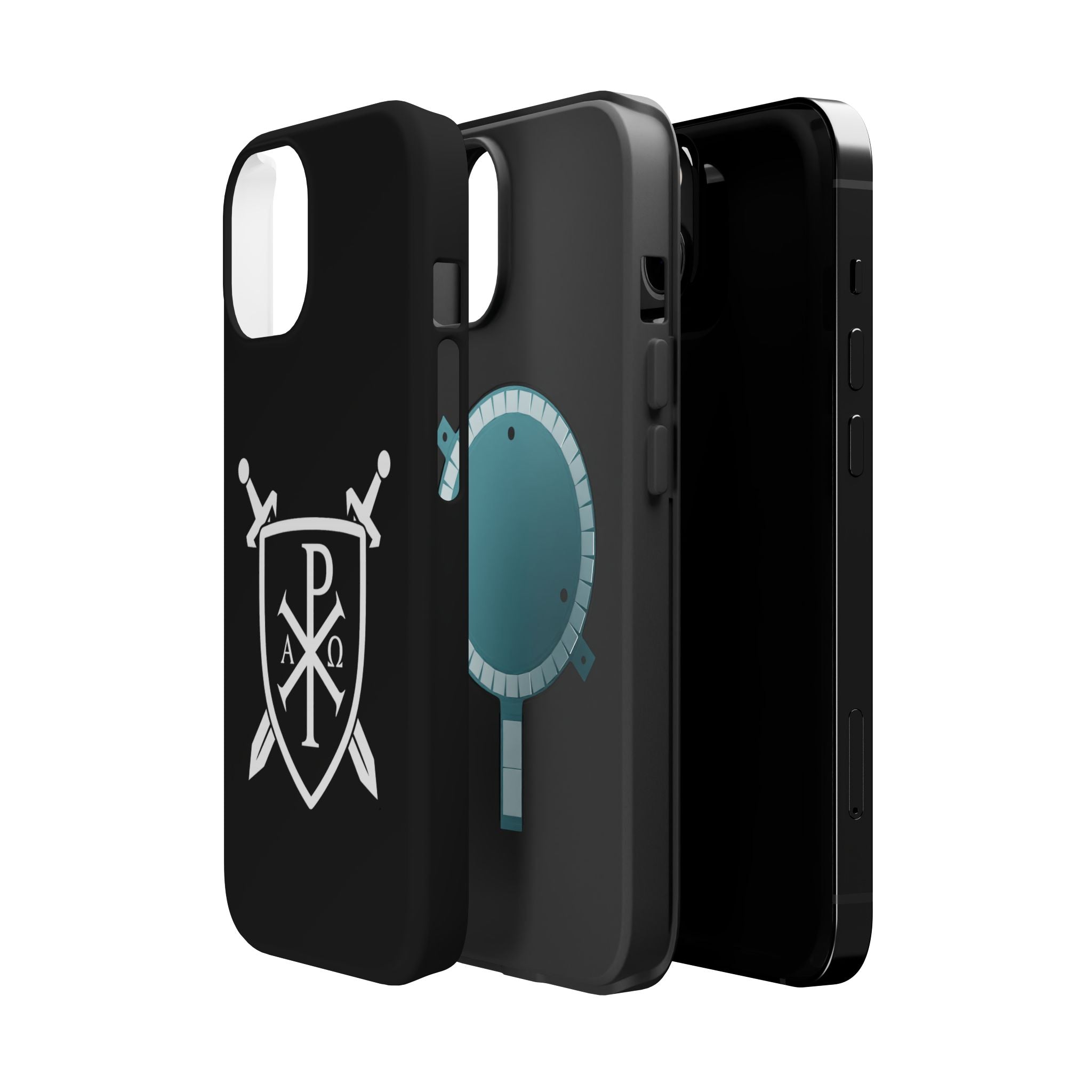 Swords and Shield Pi Chi Rho Graphic Design Magnetic Impact-Resistant Cases