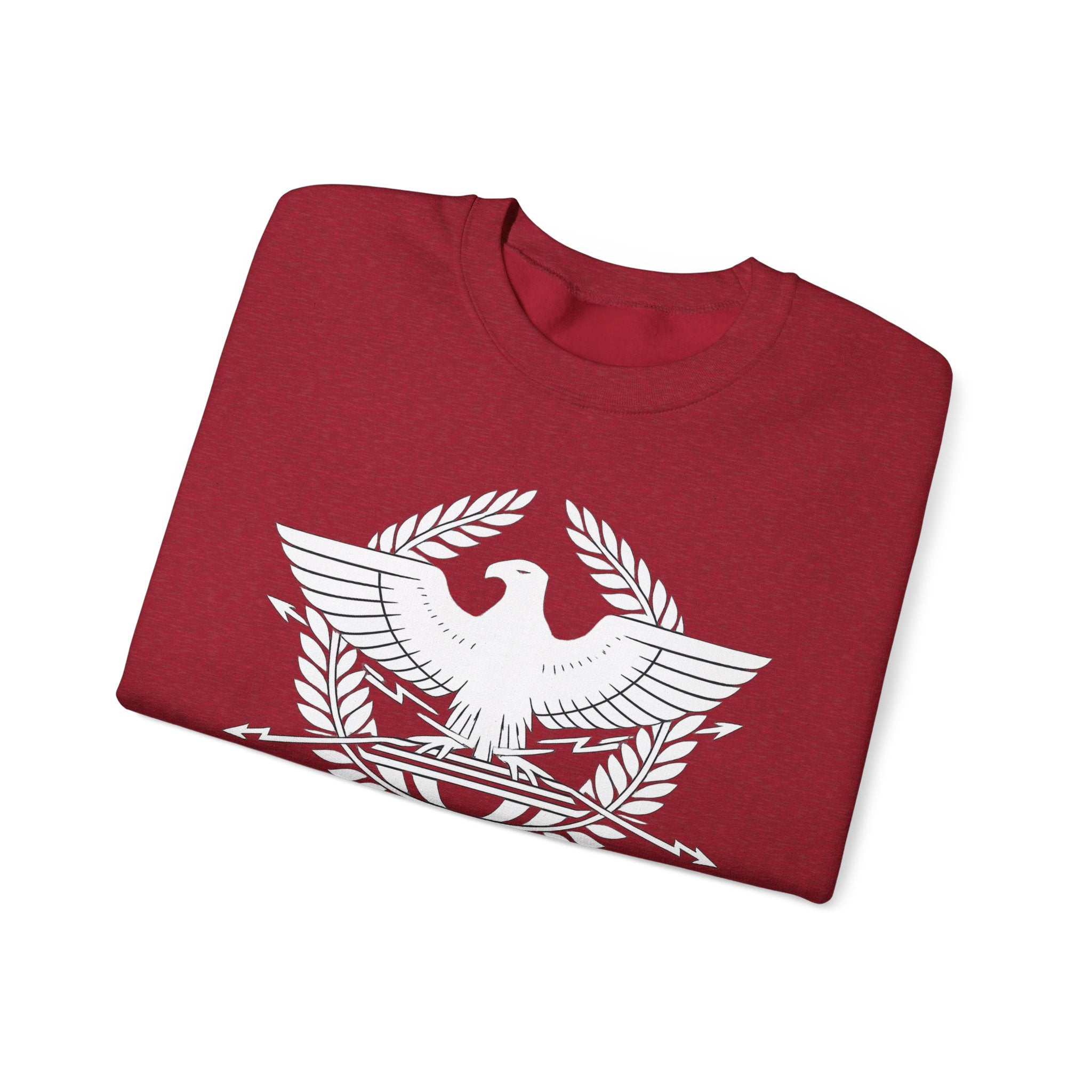 SPQR Roman Eagle White Design Crewneck Sweatshirt