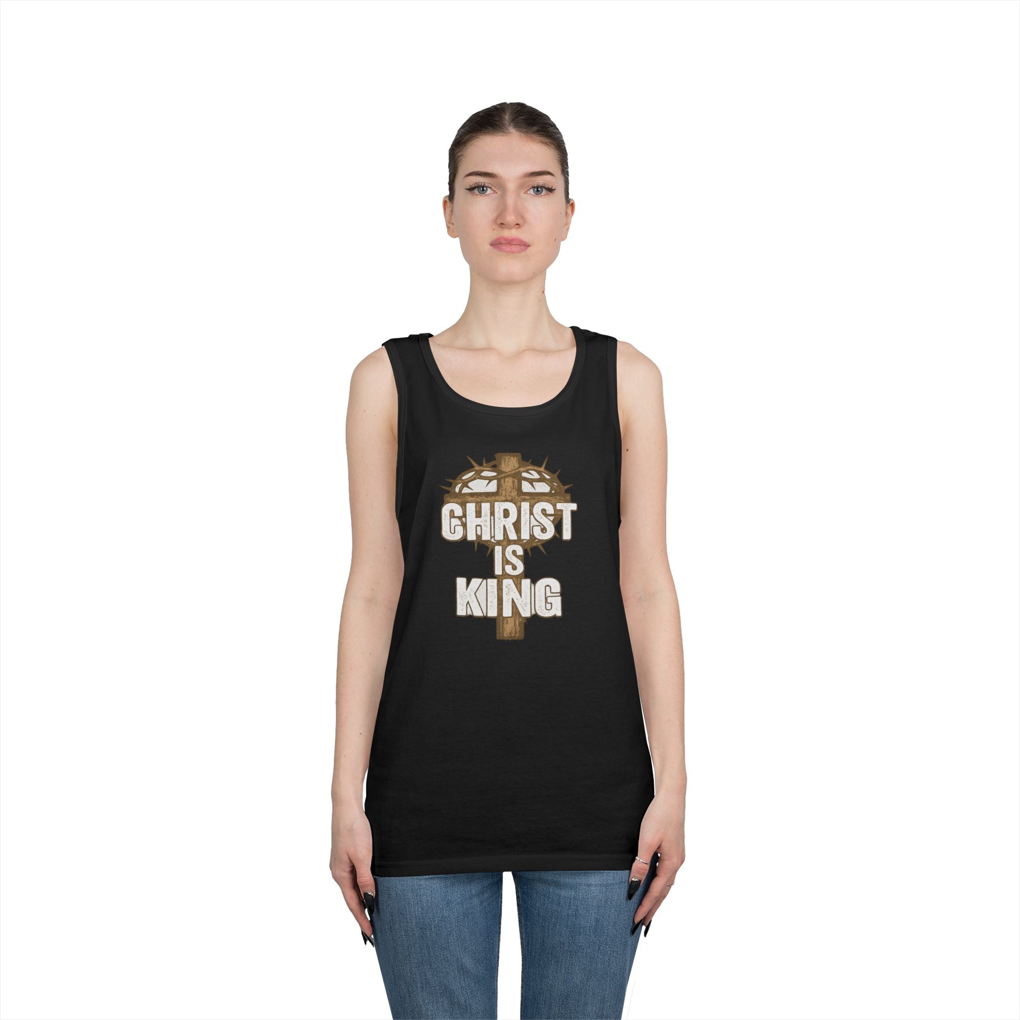 Christ is King Unisex Heavy Cotton Tank Top