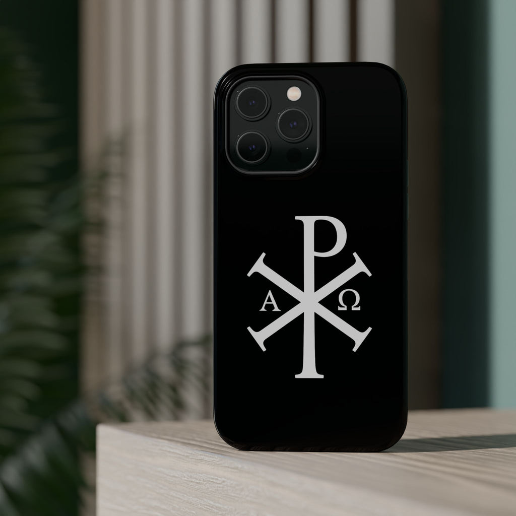Pi Chi Rho White Design Magnetic Impact-Resistant Cases