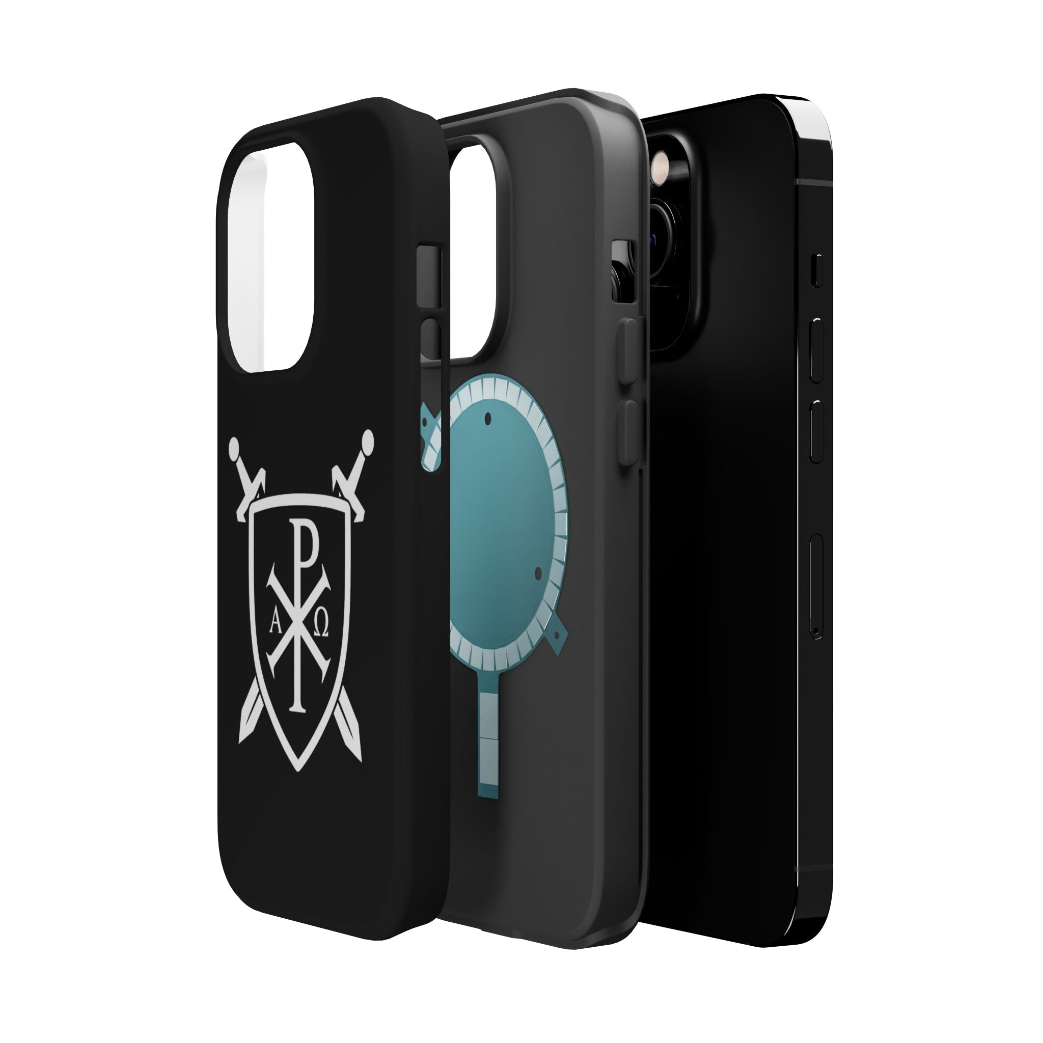 Swords and Shield Pi Chi Rho Graphic Design Magnetic Impact-Resistant Cases