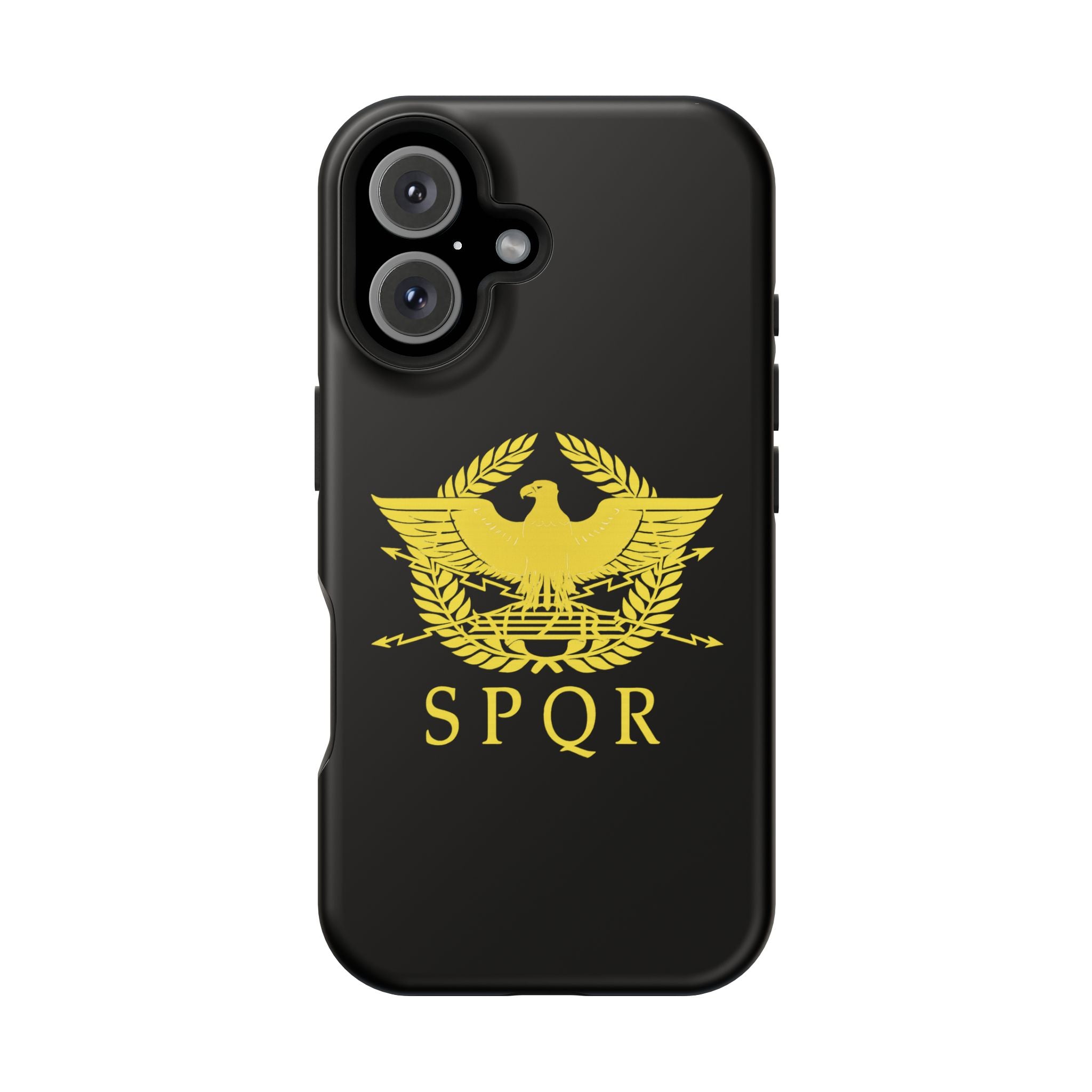 SPQR Gold Roman Eagle Symbol Black iPhone Magnetic Impact-Resistant Cases
