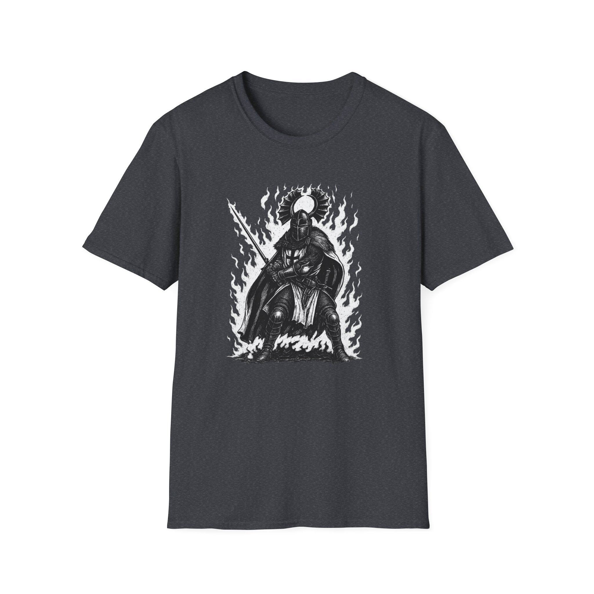 Teutonic Knight With Aura Soft Style Cotton Shirt T-Shirt