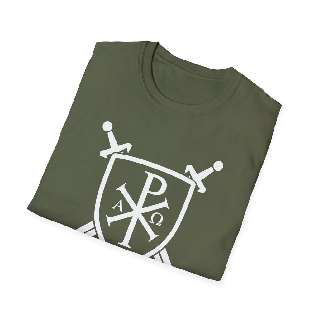 Unique Pi Chi Rho Crest Shield White Design Softstyle T-Shirt