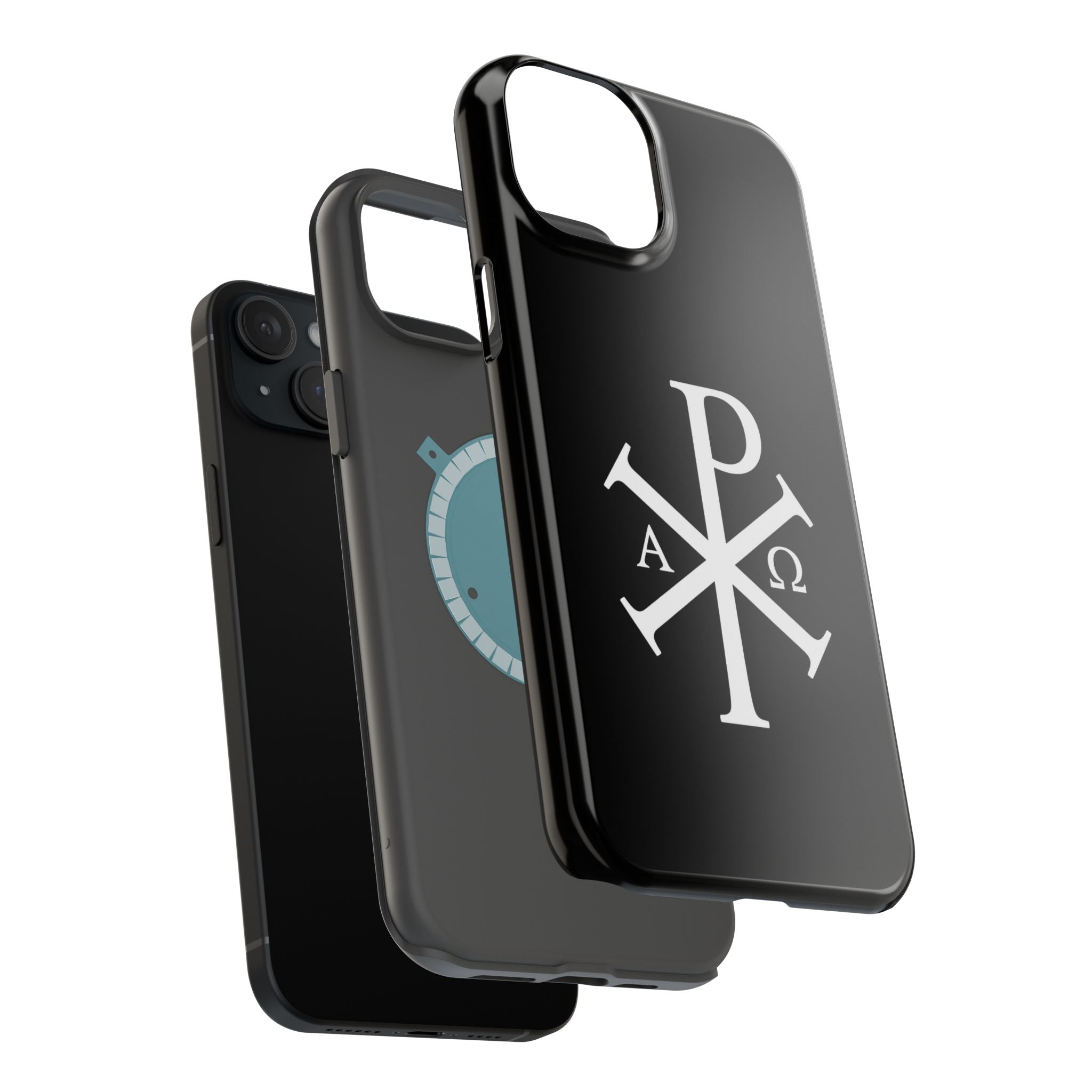 Pi Chi Rho White Design Magnetic Impact-Resistant Cases