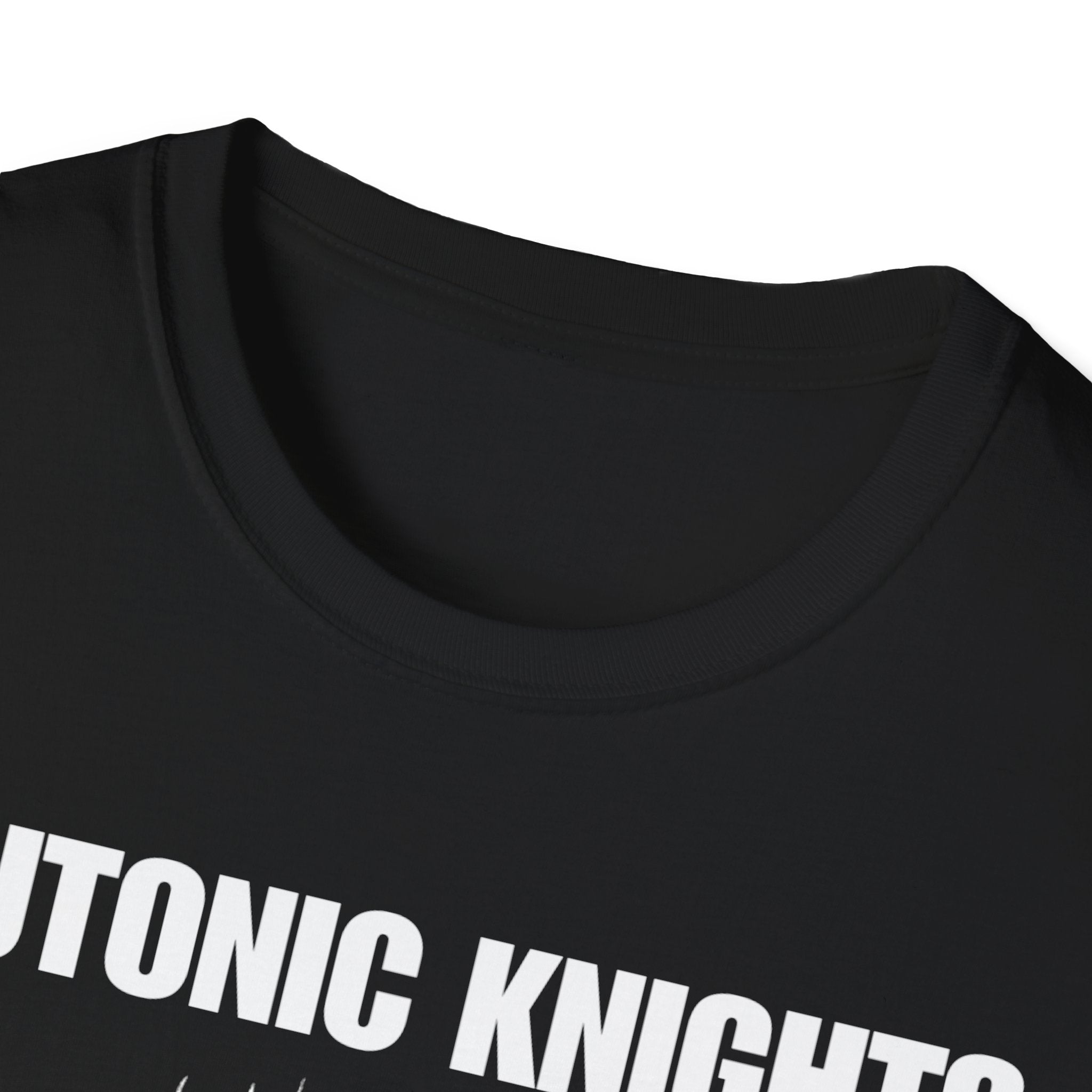 Teutonic Knights Front and Back White Teutonic Cross Graphic Softstyle Cotton Shirt T-Shirt