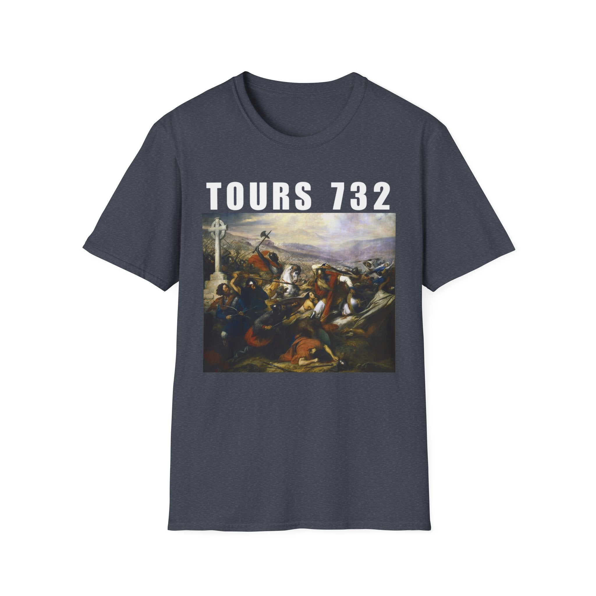 Battle of Tours 732 T-Shirt, Battle of Tours Charles De Steuben Painting Shirt, Crusader Art Shirt
