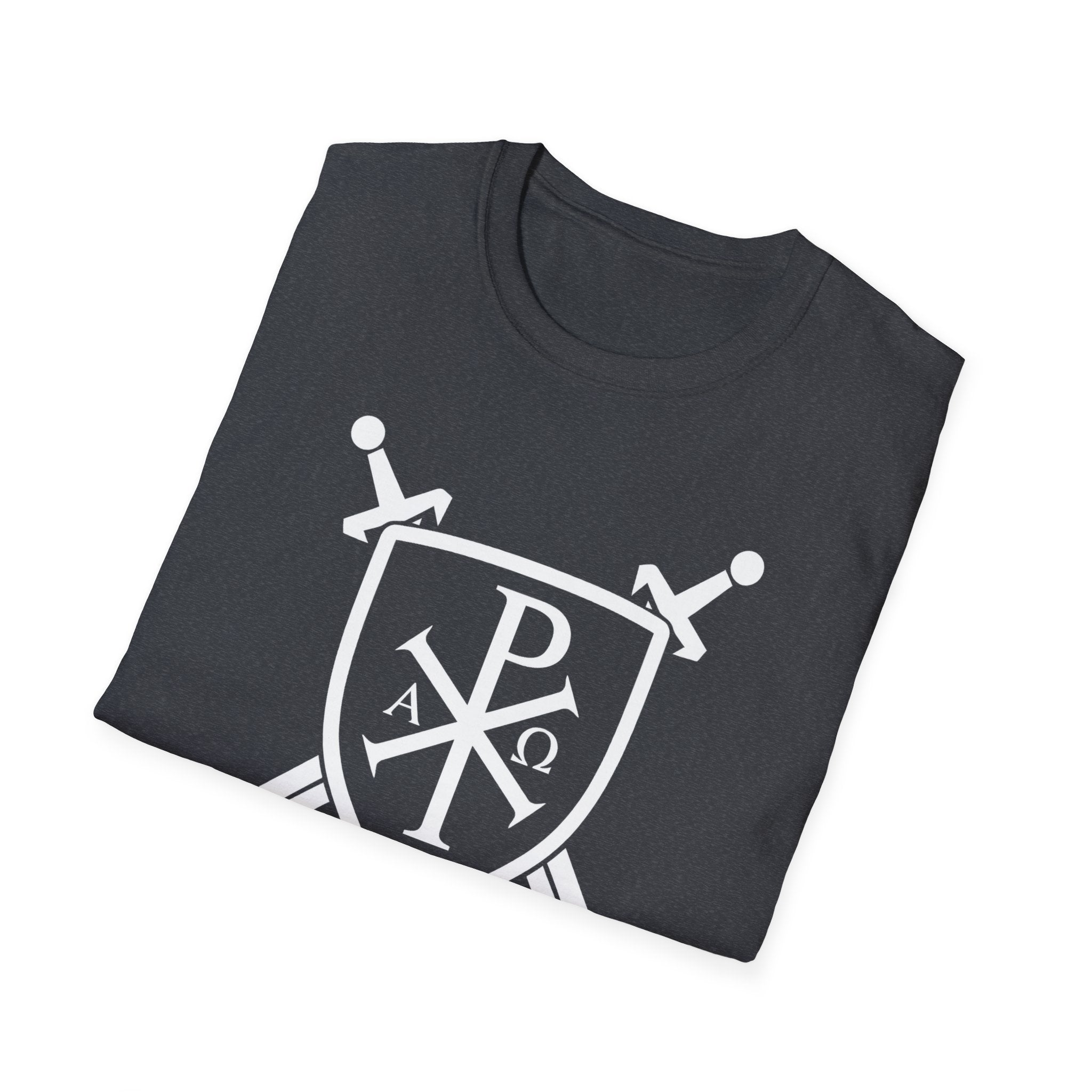 Unique Pi Chi Rho Crest Shield White Design Softstyle T-Shirt