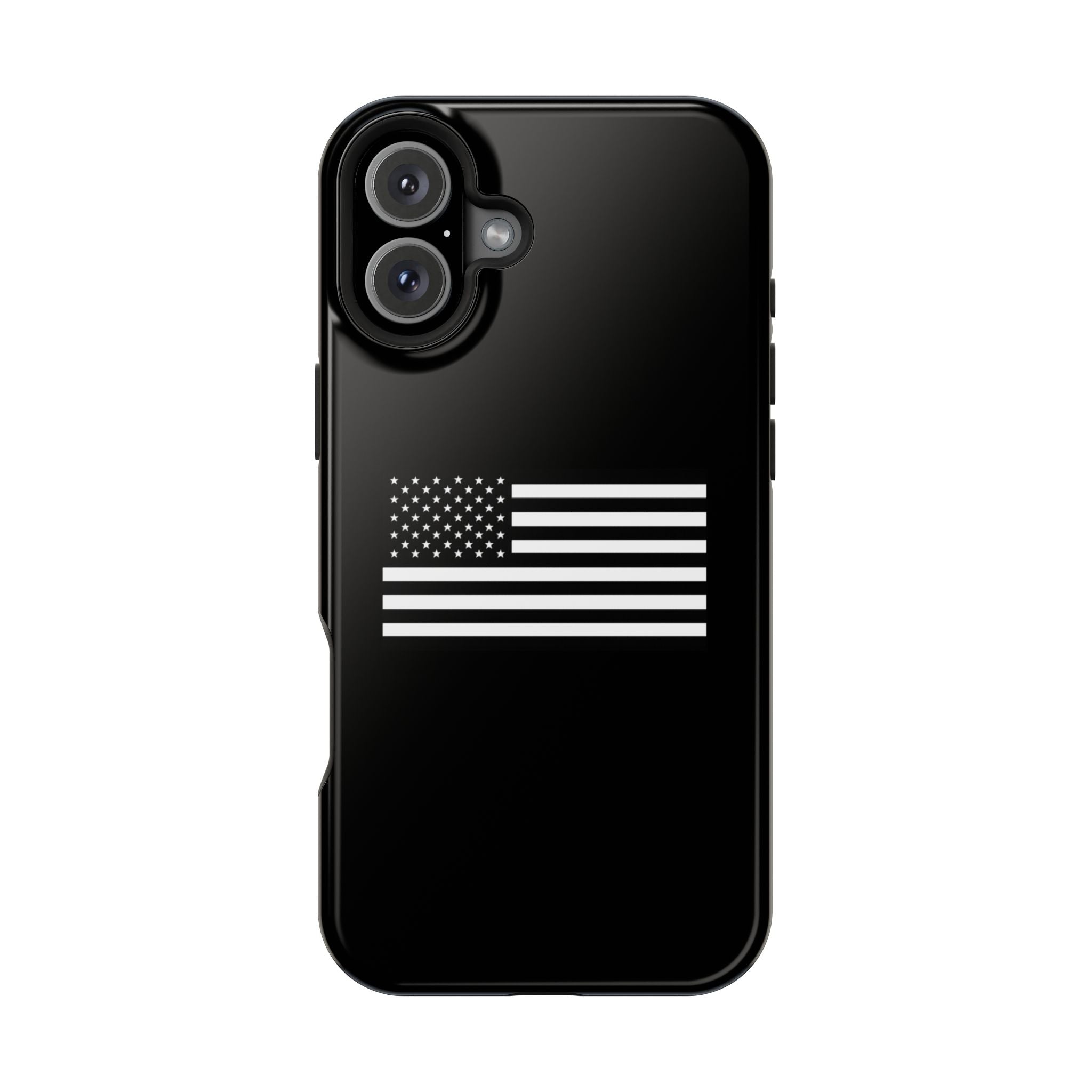 Black and White American Flag Magnetic Impact-Resistant Cases