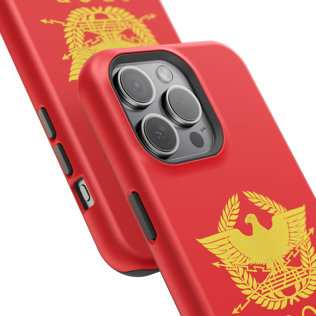 SPQR Gold Roman Eagle Symbol Red Magnetic Impact-Resistant Cases