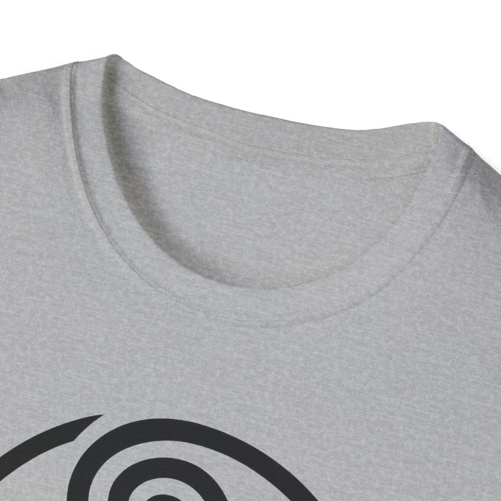 Celtic Spiral Triskele Symbol Alt Black Design Softstyle T-Shirt