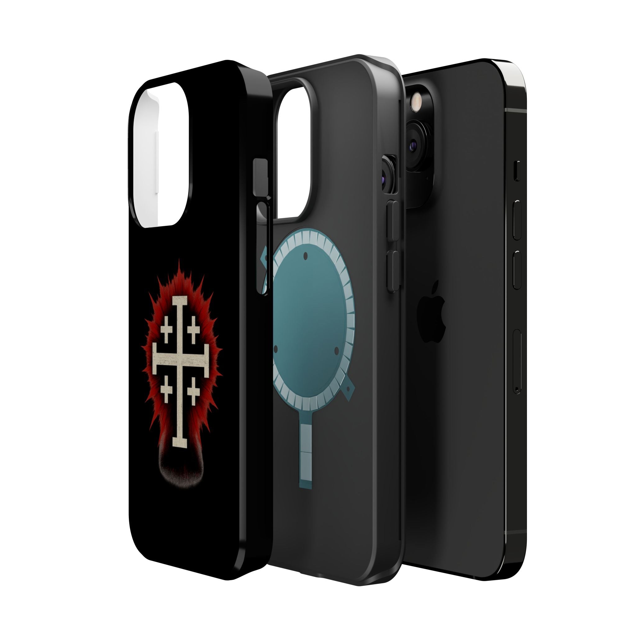 Cross Graphic Impact-Resistant Magnetic Phone Case