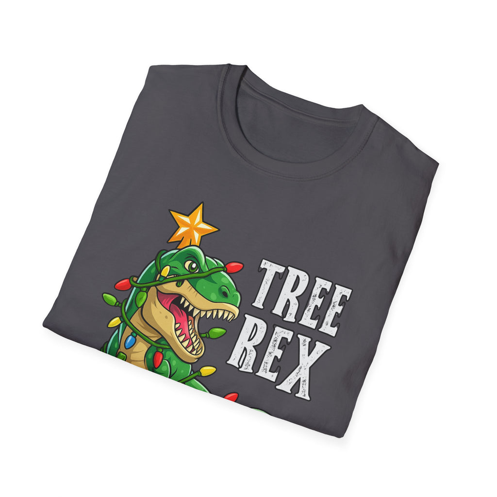 Christmas Tree Rex T-Shirt | Funny Dinosaur Holiday Tee | Festive Graphic Shirt