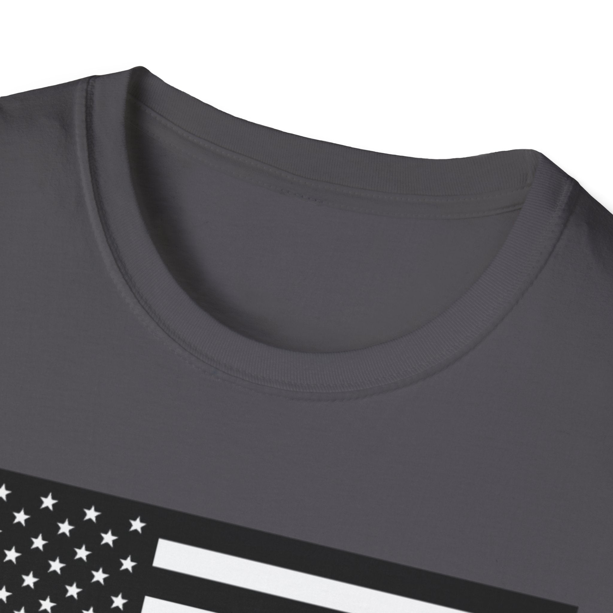 Black and White American Flag Softstyle Cotton Shirt T-Shirt