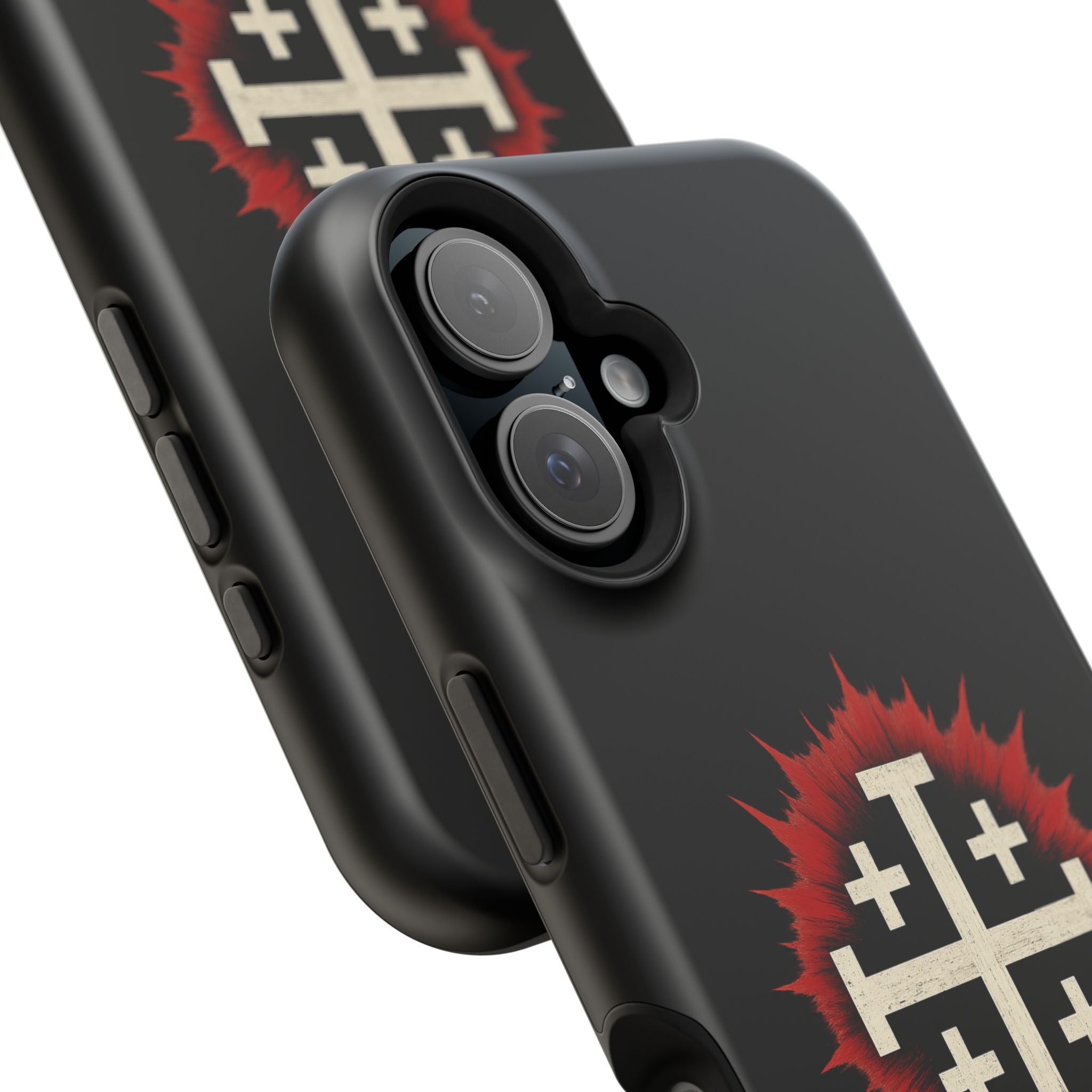 Cross Graphic Impact-Resistant Magnetic Phone Case