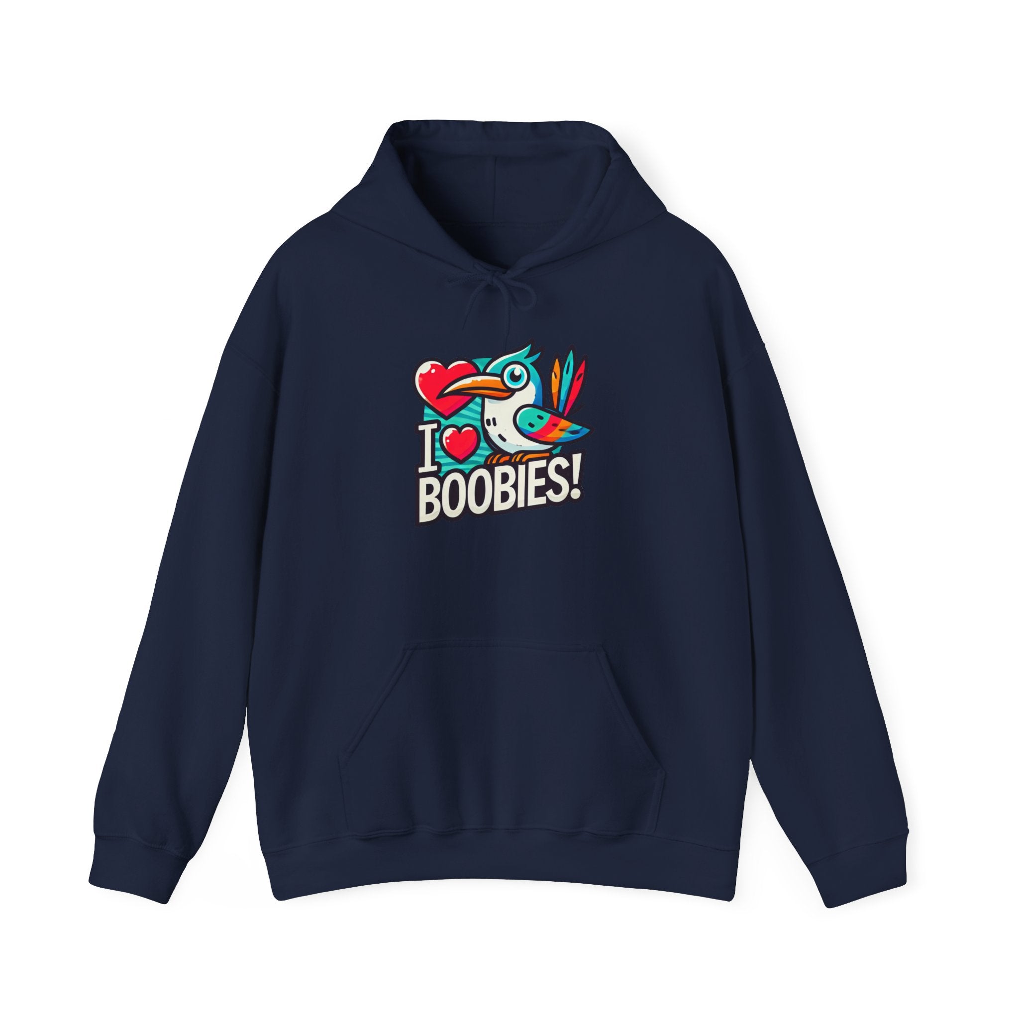 Funny I Heart Boobies Boobie Bird Pull Over Hoodie Sweatshirt
