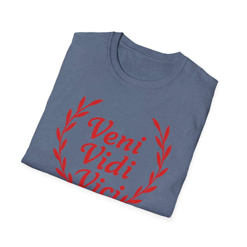 Veni Vidi Vici Light Red Design Softstyle Cotton T-Shirt
