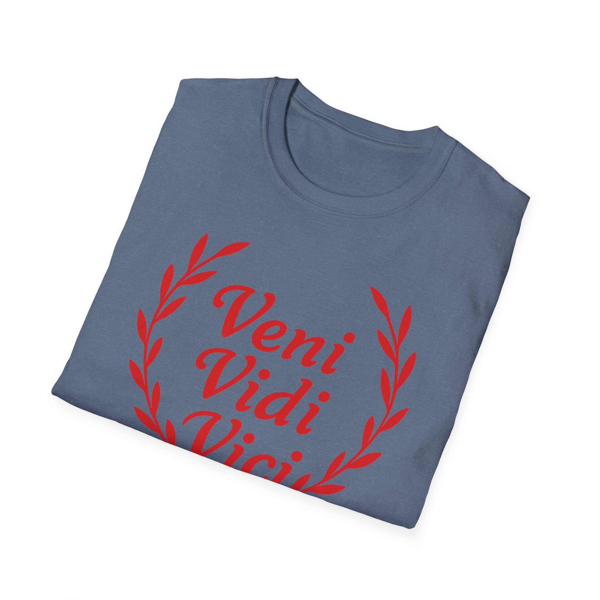 Veni Vidi Vici Light Red Design Softstyle Cotton T-Shirt