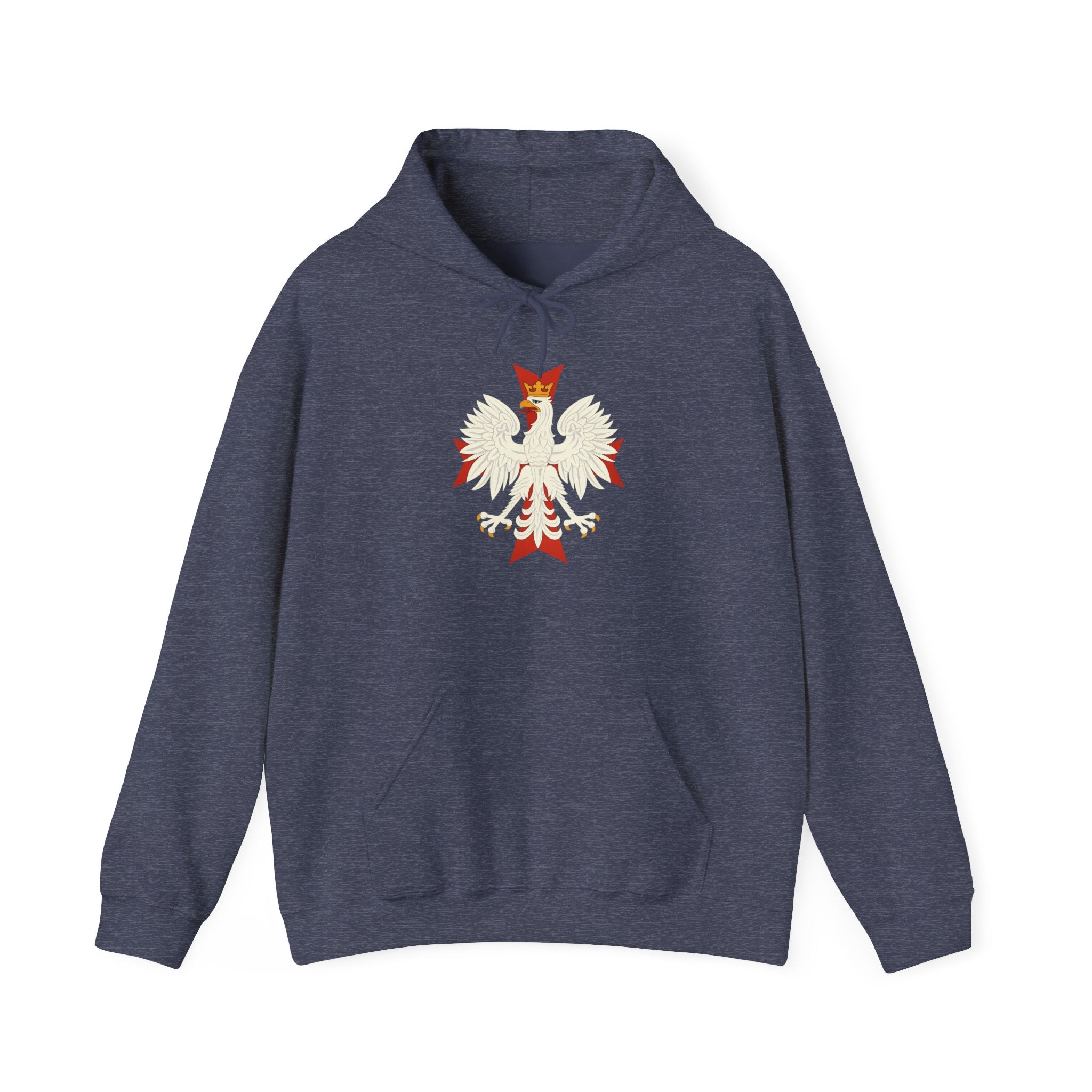 Polish Eagle Cross Pull Over Hoodie Sweatshirt