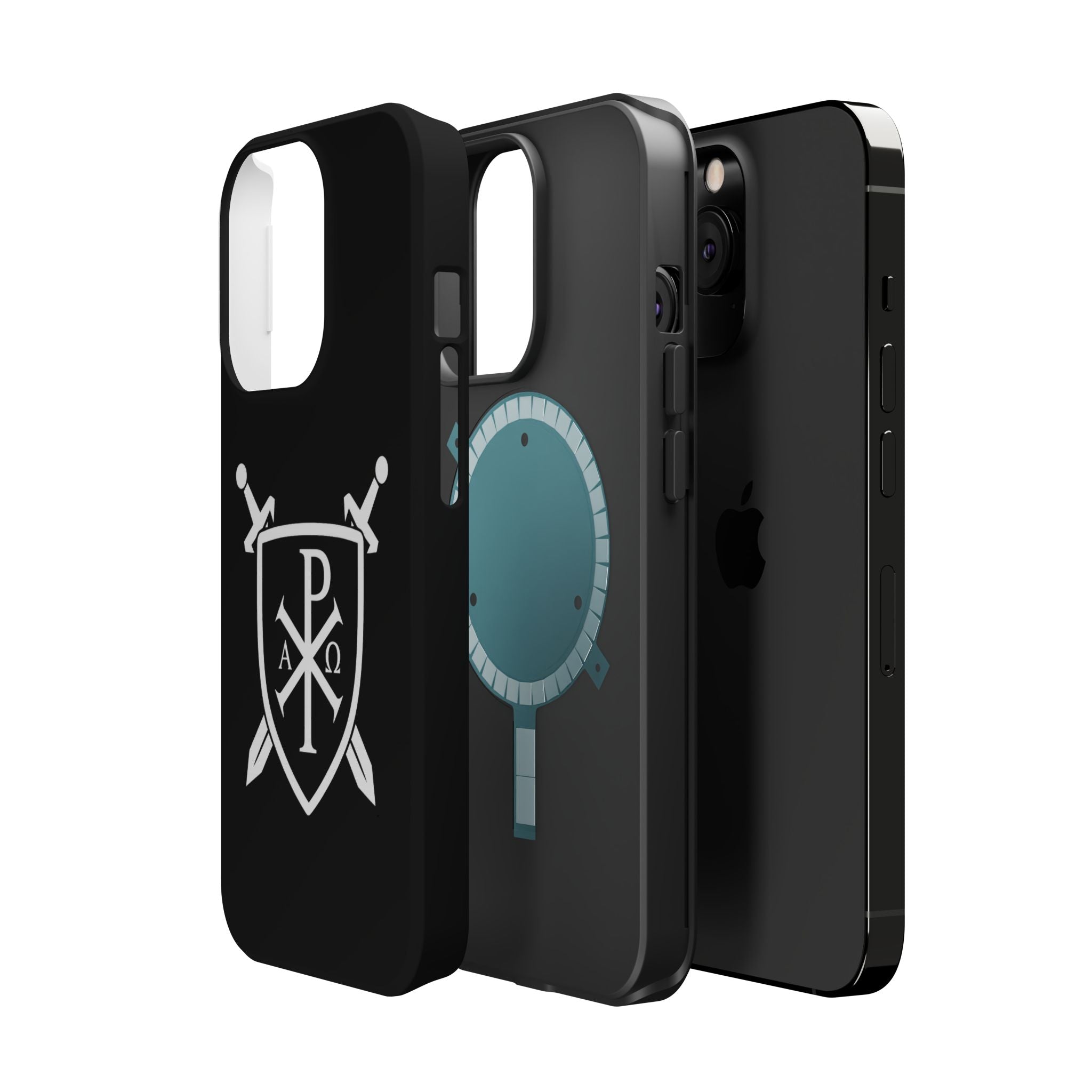 Swords and Shield Pi Chi Rho Graphic Design Magnetic Impact-Resistant Cases