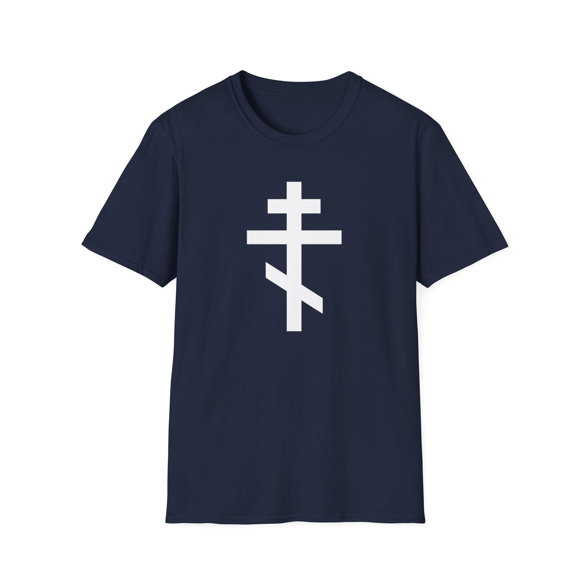 Crucifix White Design Unisex Cotton Softstyle T-Shirt