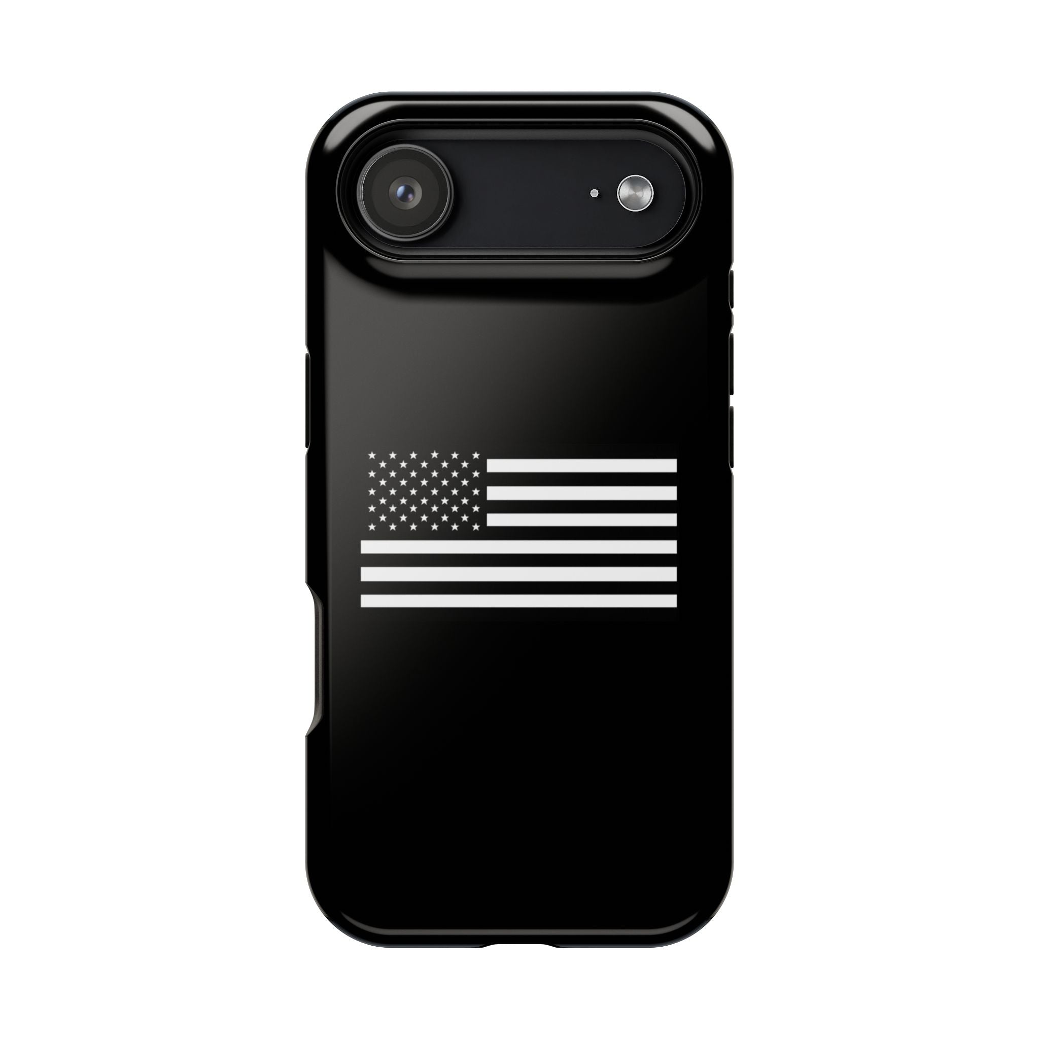 Black and White American Flag Magnetic Impact-Resistant Cases
